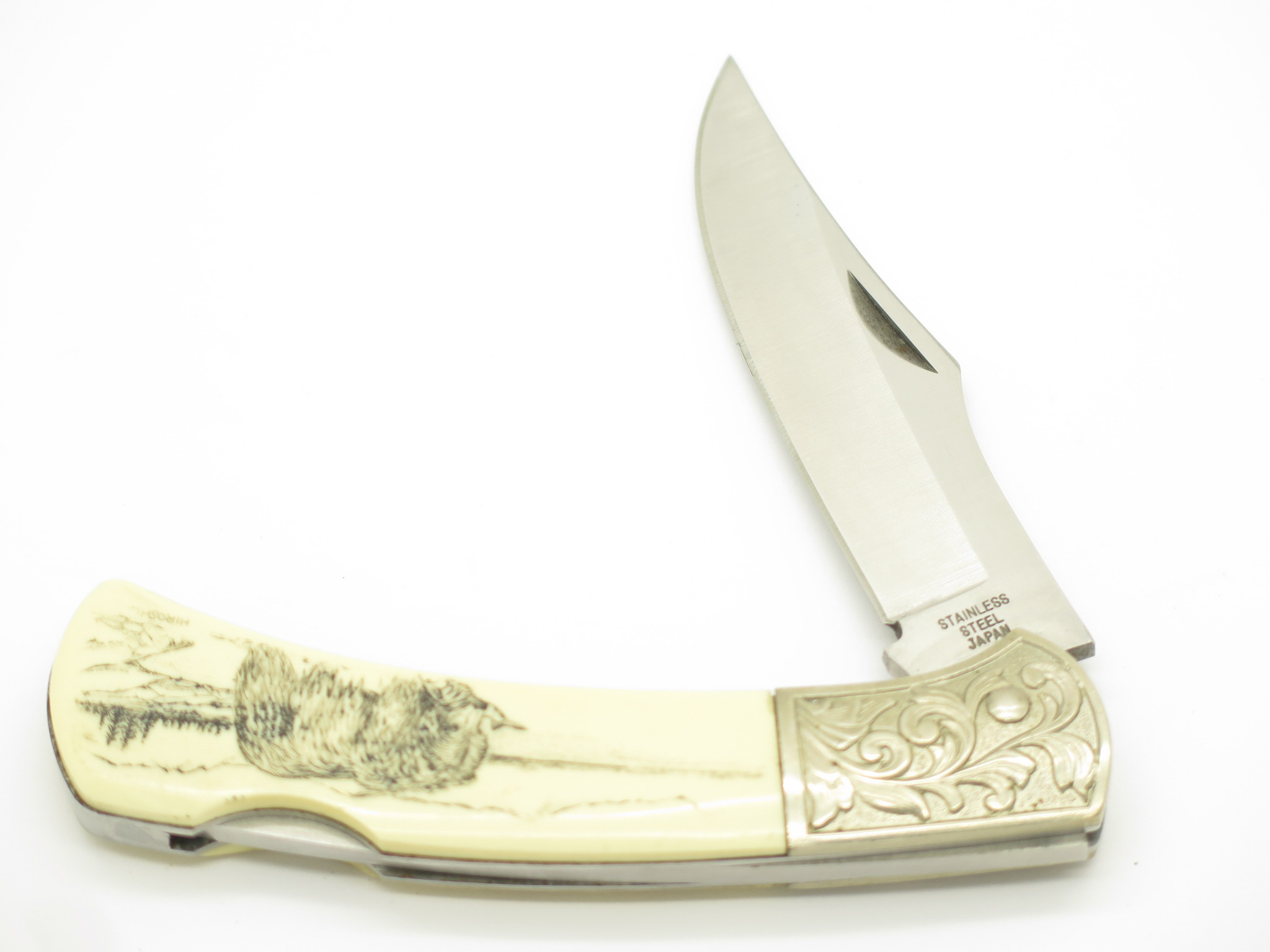 Vintage Explorer Seki Japan Folding Lockback Pocket Knife Resin