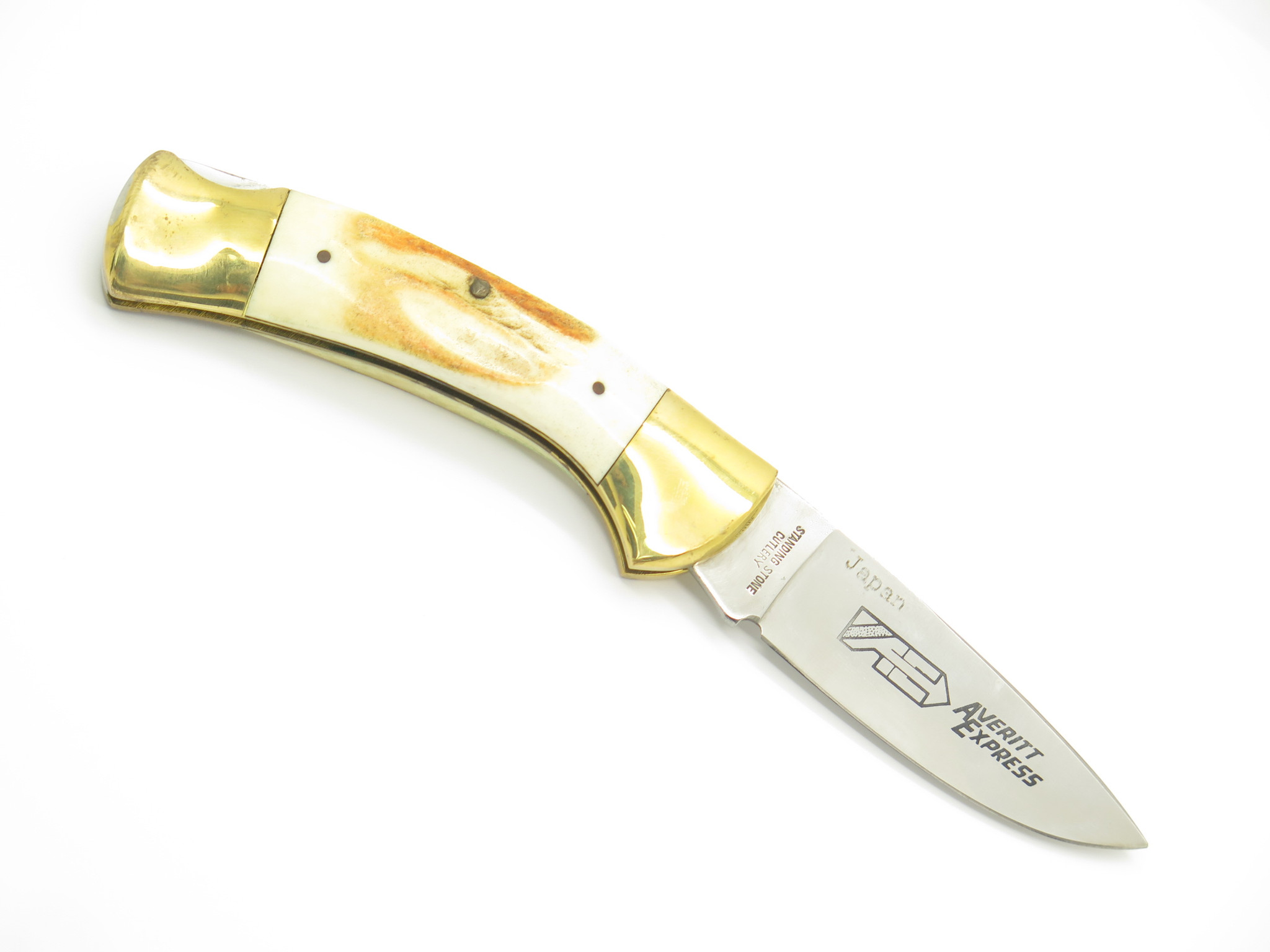 Vintage 80s Standing Stone Parker Imai Seki Japan Stag Lockback