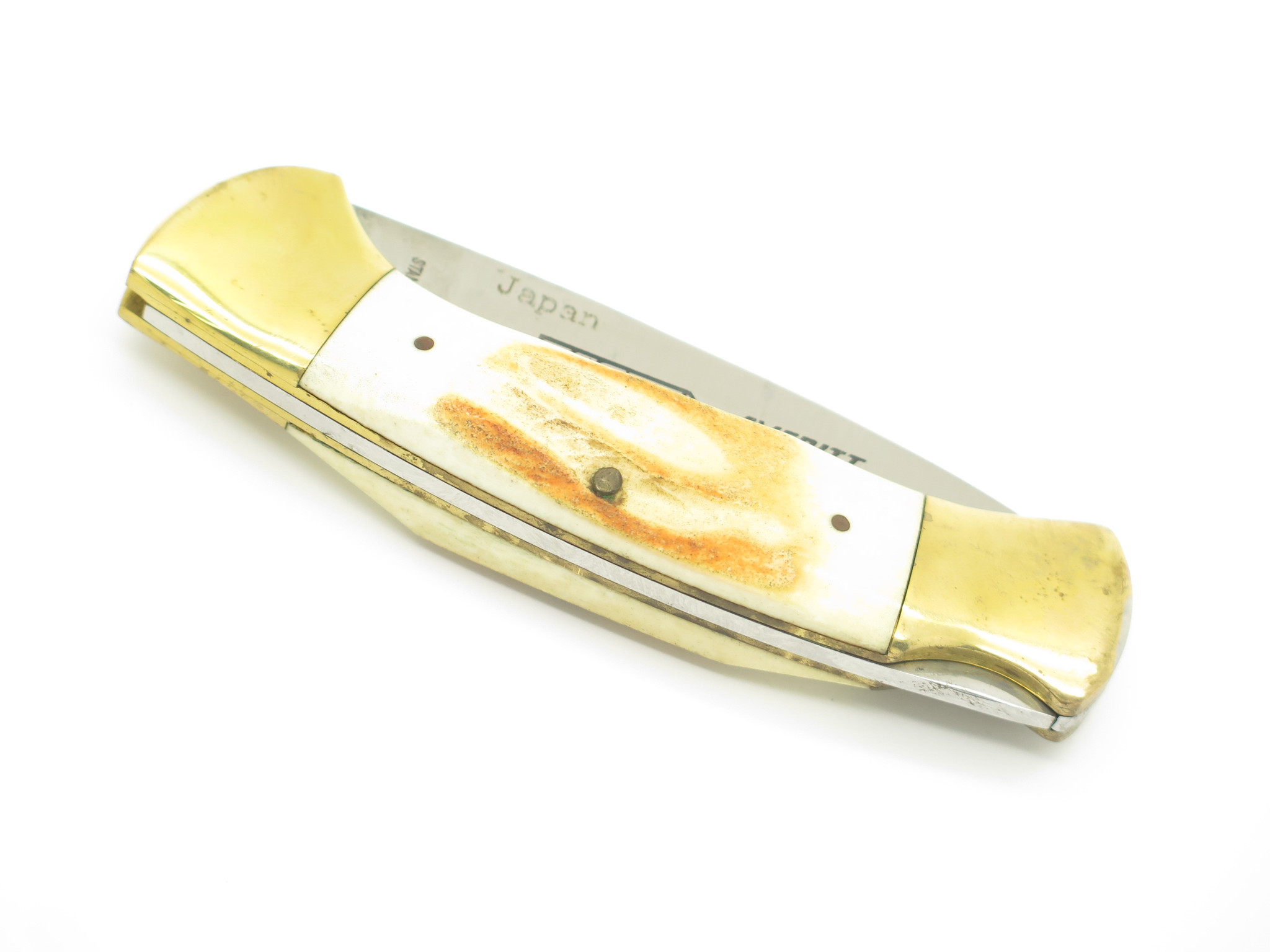 Vintage 80s Standing Stone Parker Imai Seki Japan Stag Lockback