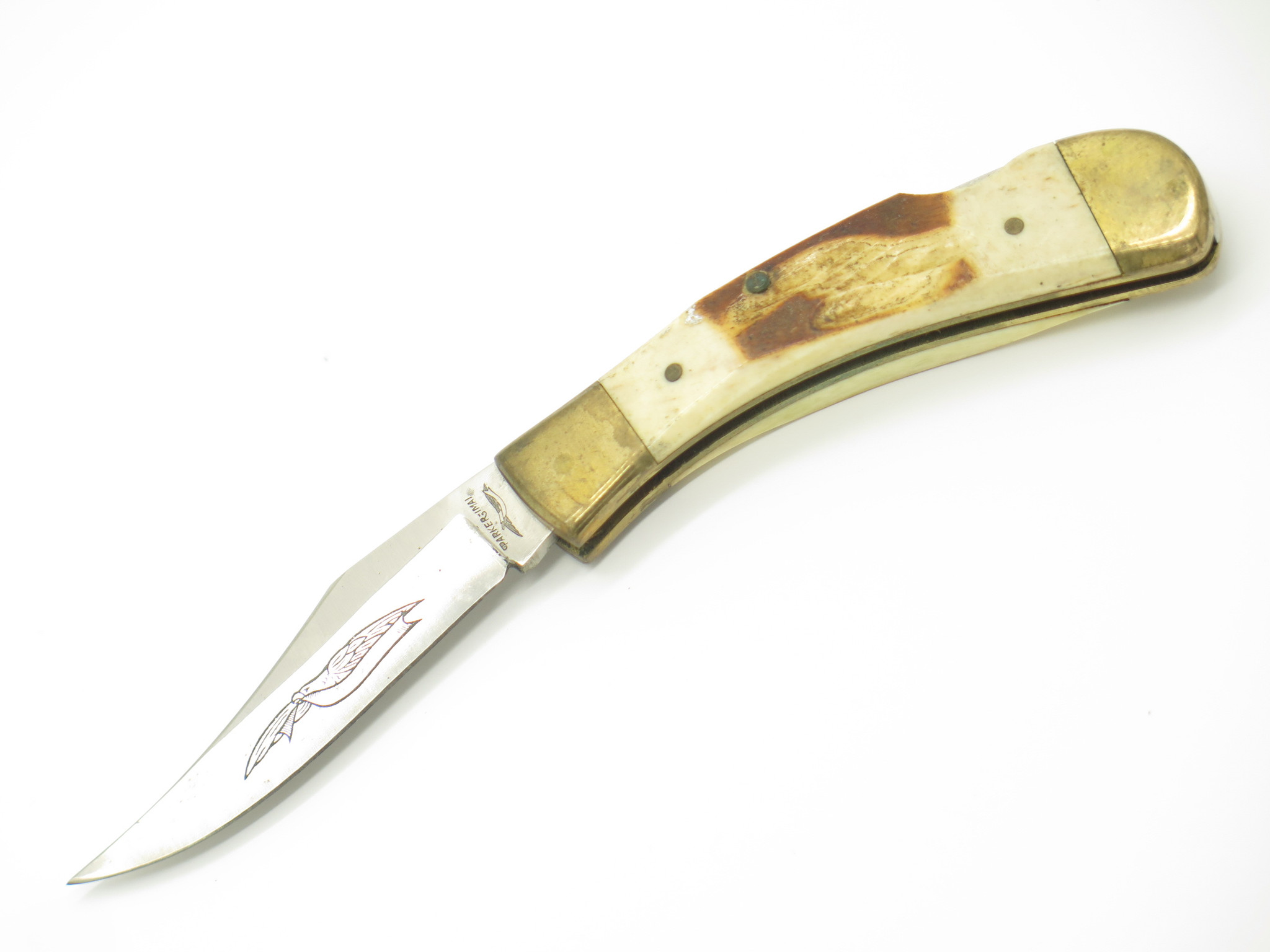 Vintage 1980s Parker Imai Seki Japan K542 Stag Folding Lockback