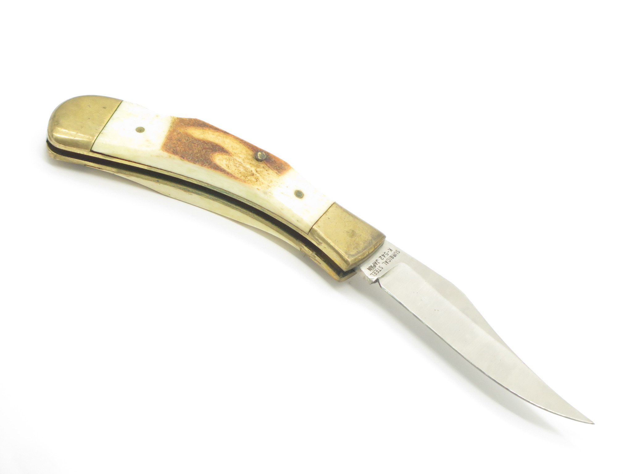 Vintage 1980s Parker Imai Seki Japan K542 Stag Folding Lockback