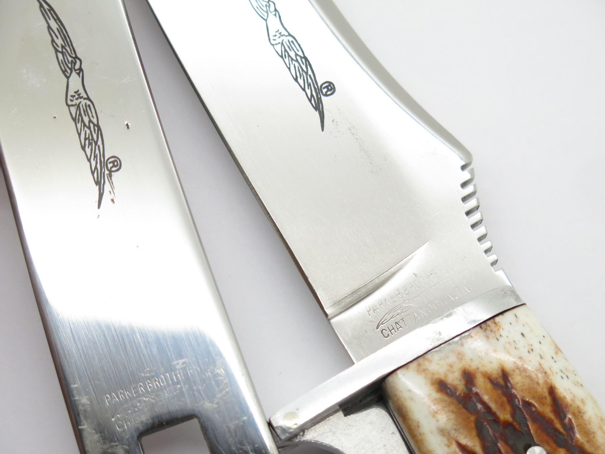 Vintage 1978-82 Parker Brothers Imai Seki Japan Bone Fixed Knife