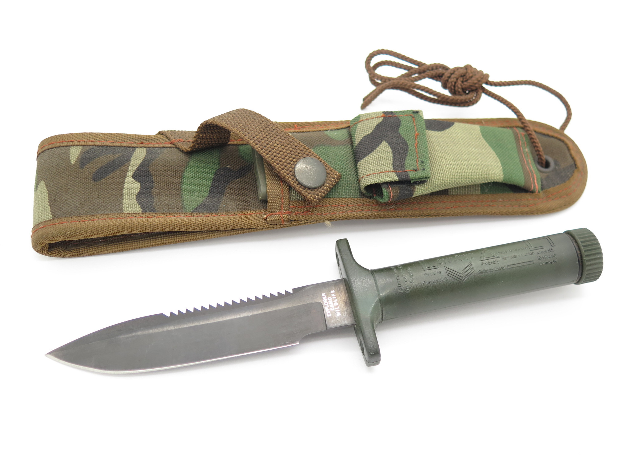 Vtg Explorer Camo Wildlife Fixed 5 1/4