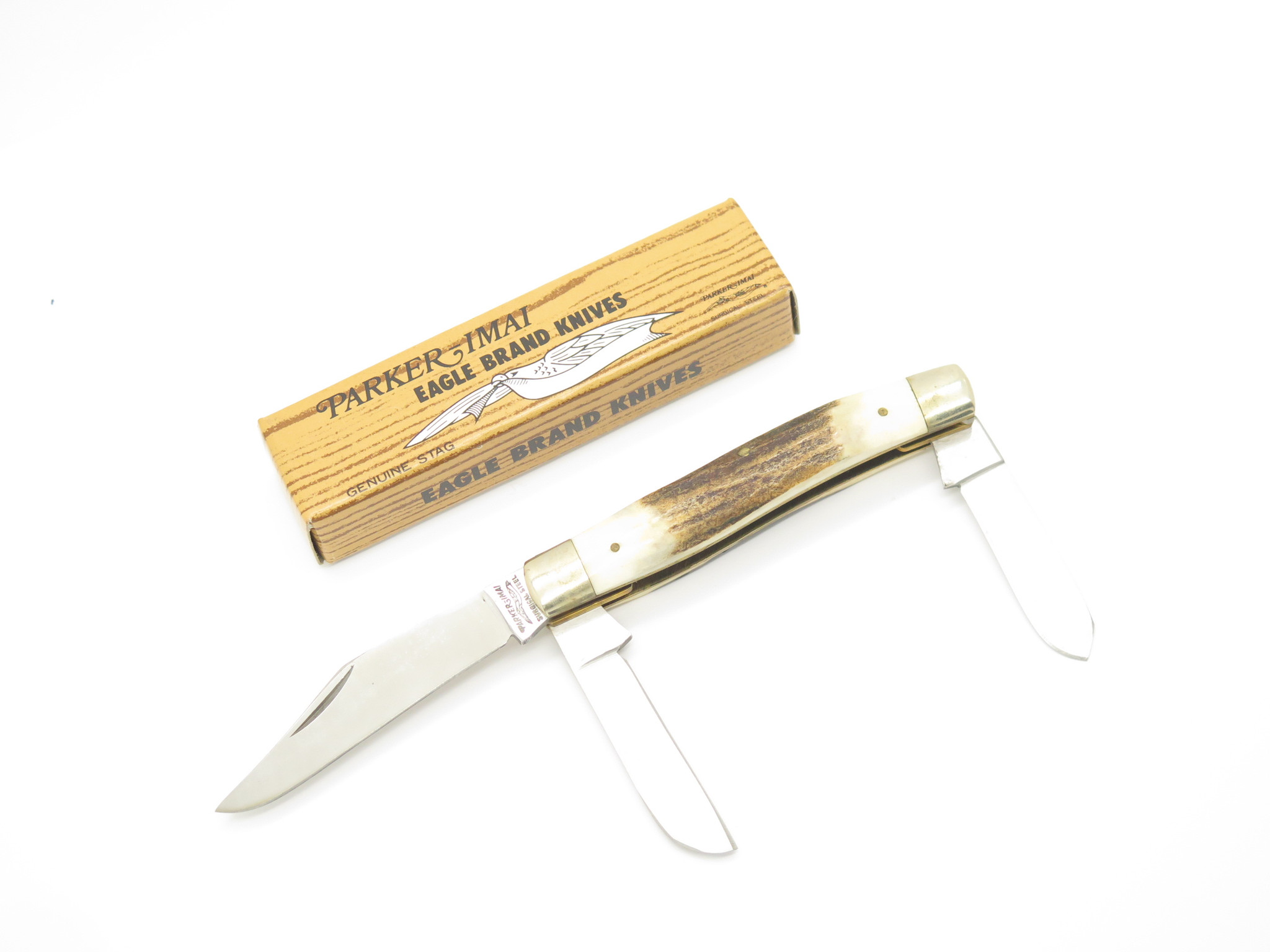 Vintage 1980s Parker Imai Seki Japan K296 Stag Folding 4