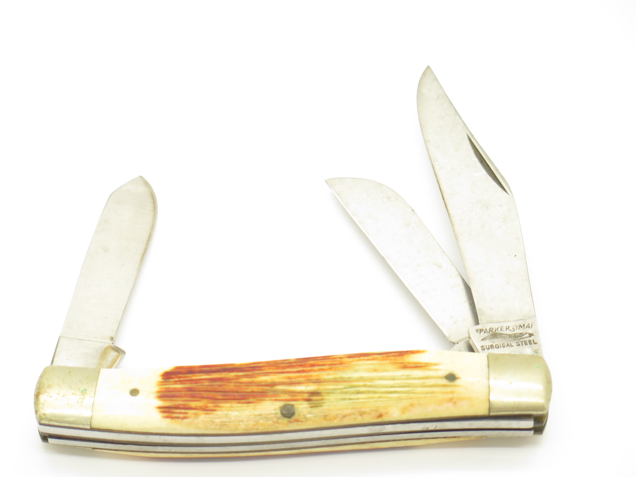 Vintage 1980s Parker Imai Seki Japan K296 Bone Stockman Folding