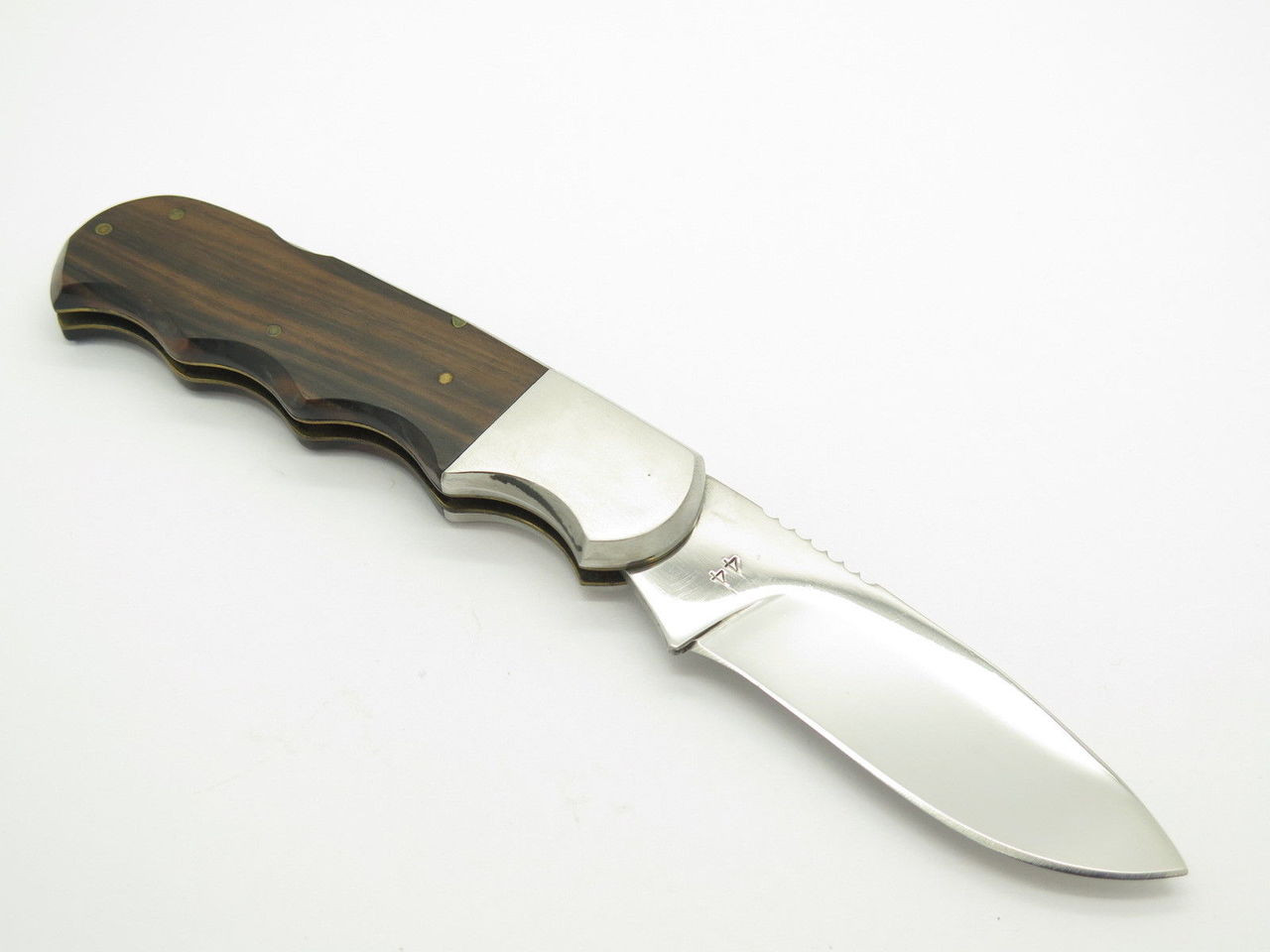 Rhino Tough Sharp Dependable Ebony Lockback Folding Hunter Knife