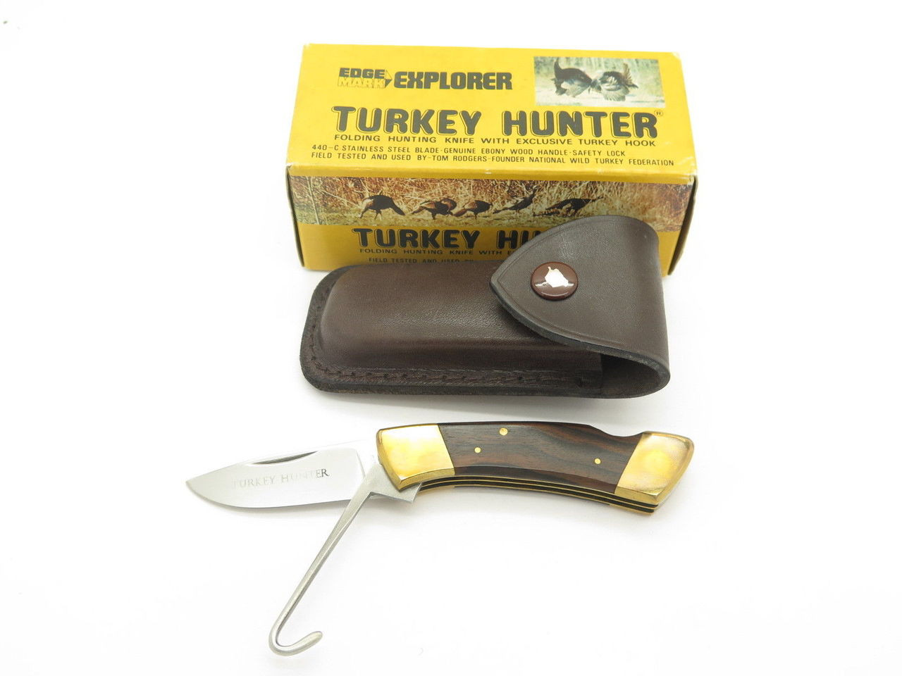 Vtg Explorer 11-330 Turkey Folding Hunter Seki Japan Lockback