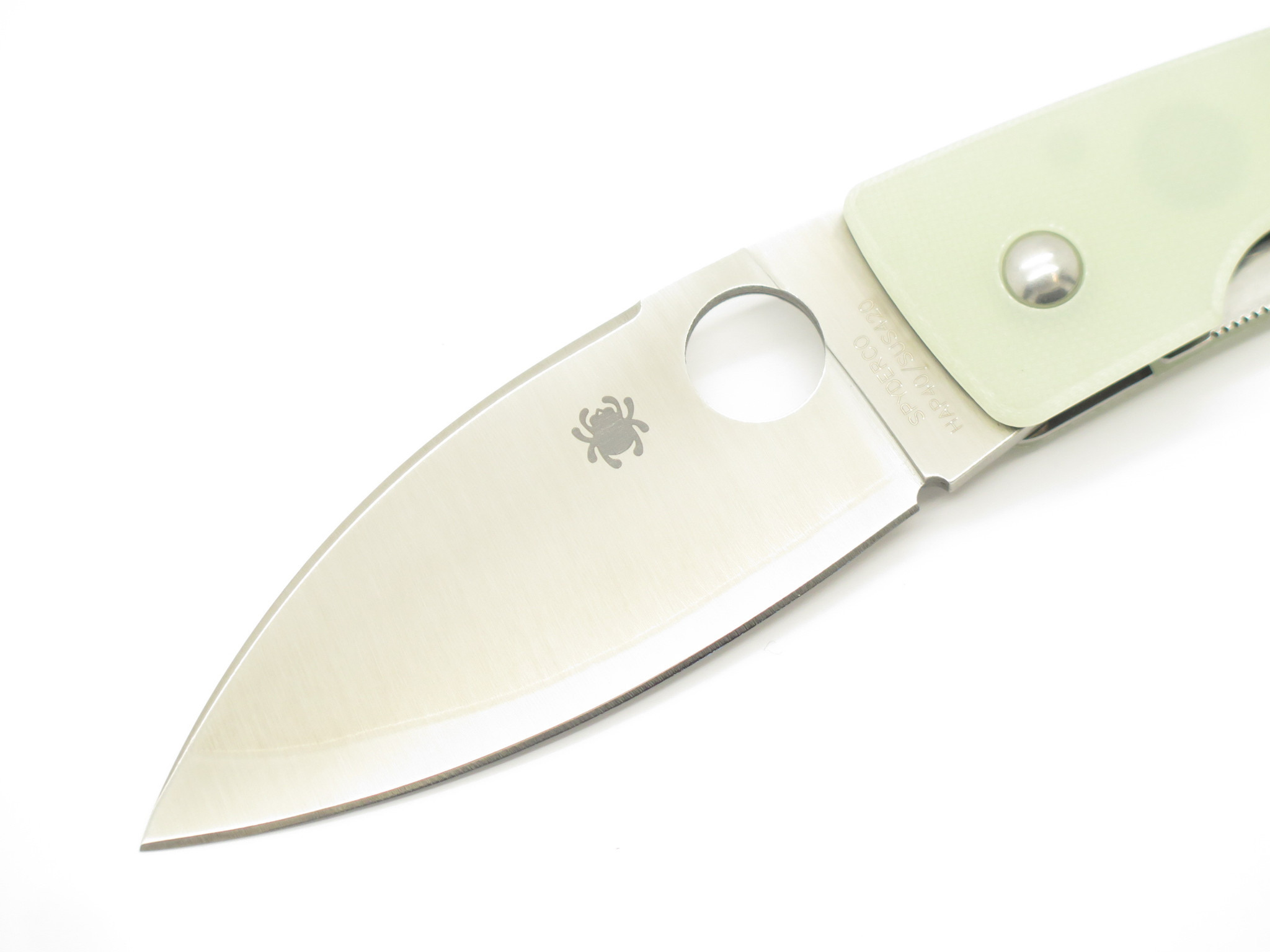 Spyderco Bob Lum Seki Japan HAP40 Jade G10 Chinese Folder Pocket