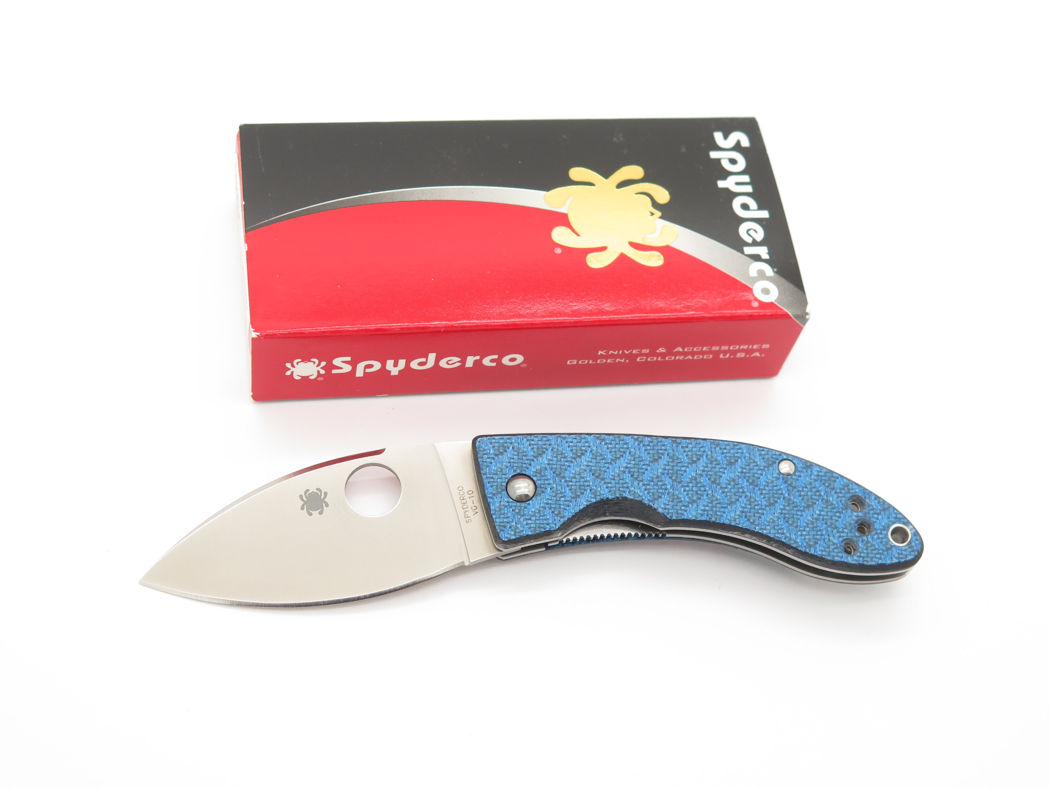 Spyderco C205GFBLP Bob Lil Lum Seki Japan Nishijin Blue Sprint