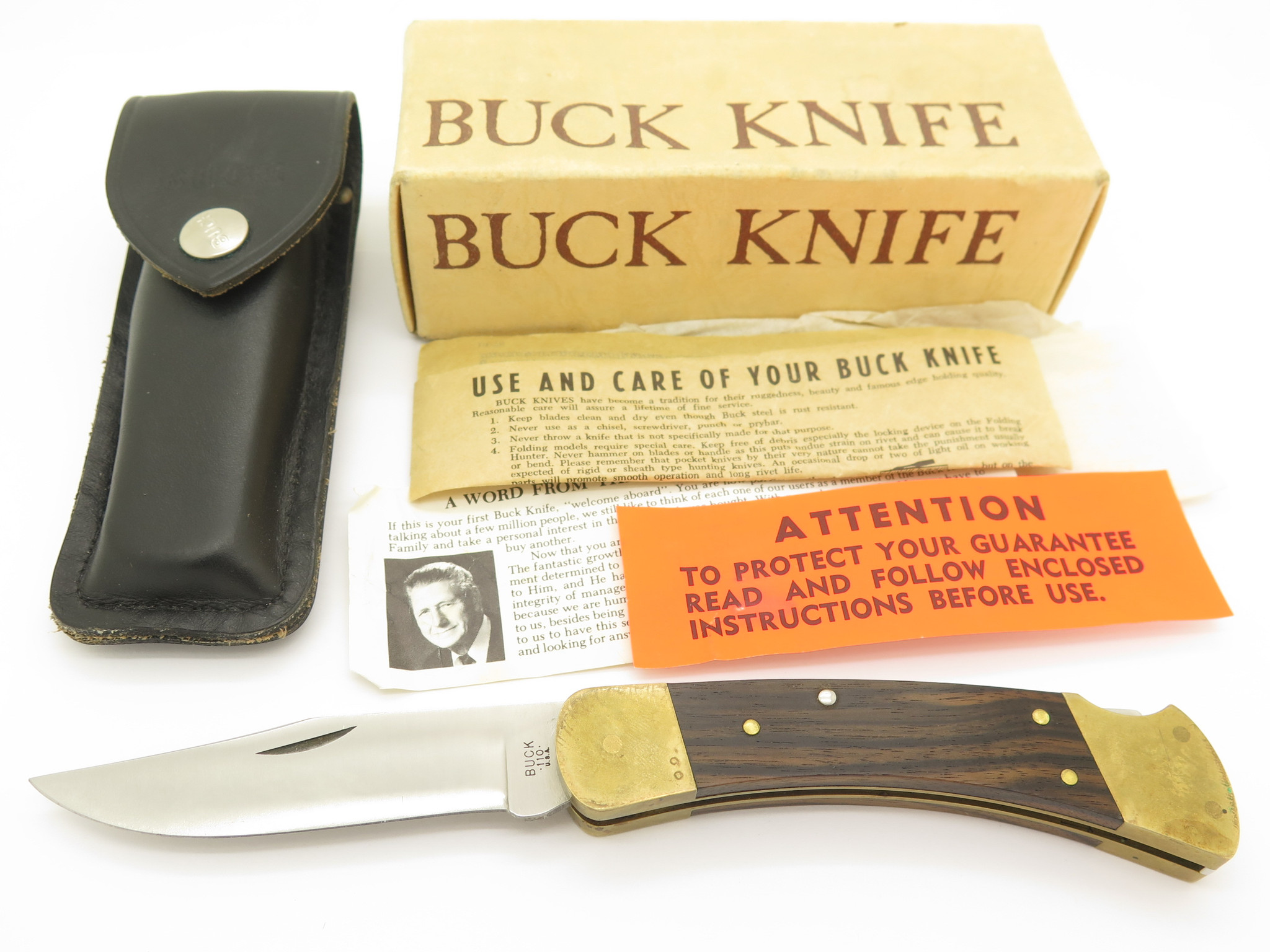 Vintage 1974-1980 Buck 110 Folding Hunter Lockback Knife Vintage 1974-1980 Buck 110 Folding Hunter Lockback Knife