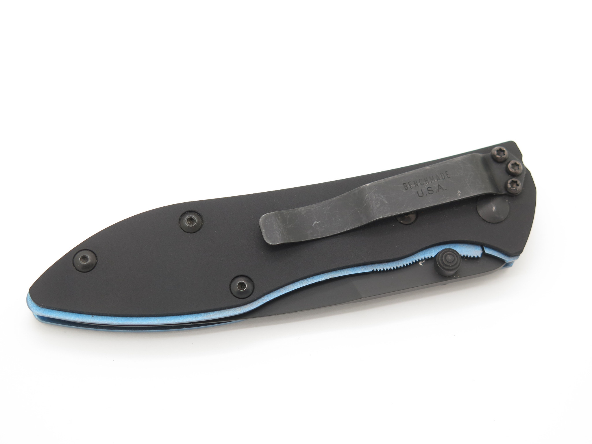 Vintage Benchmade USA 875 Sentinel ATS-34 Blue Folding Pocket