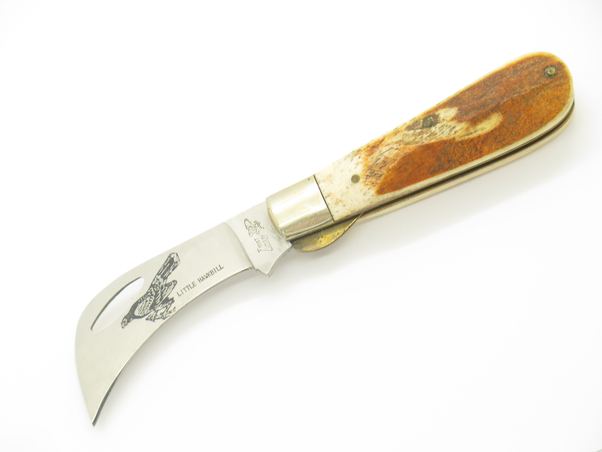 Vintage 1980s Frost Seizo Imai Seki Japan Linerlock Stag 2.75