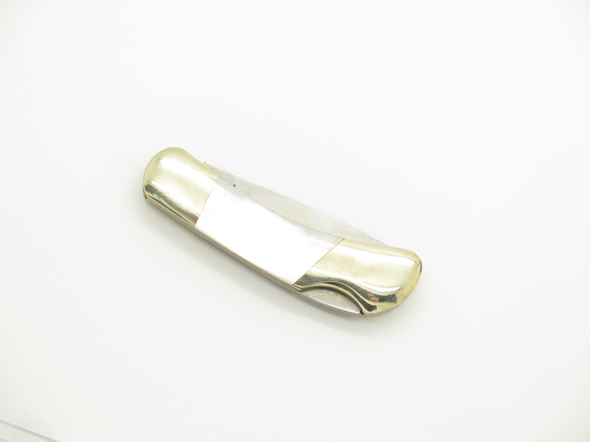 ビーボ 様 Vtg '80s Frost Seizo Imai Seki Japan White Pearl MOP Daniel Boone