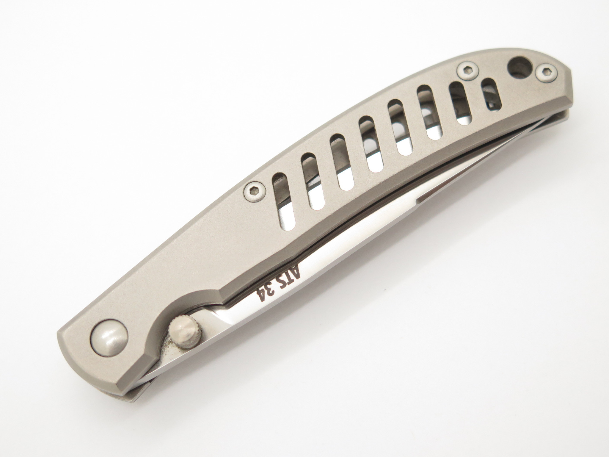Vintage Kershaw 1430 Small Titanium Hawk Seki Japan ATS-34 Folding