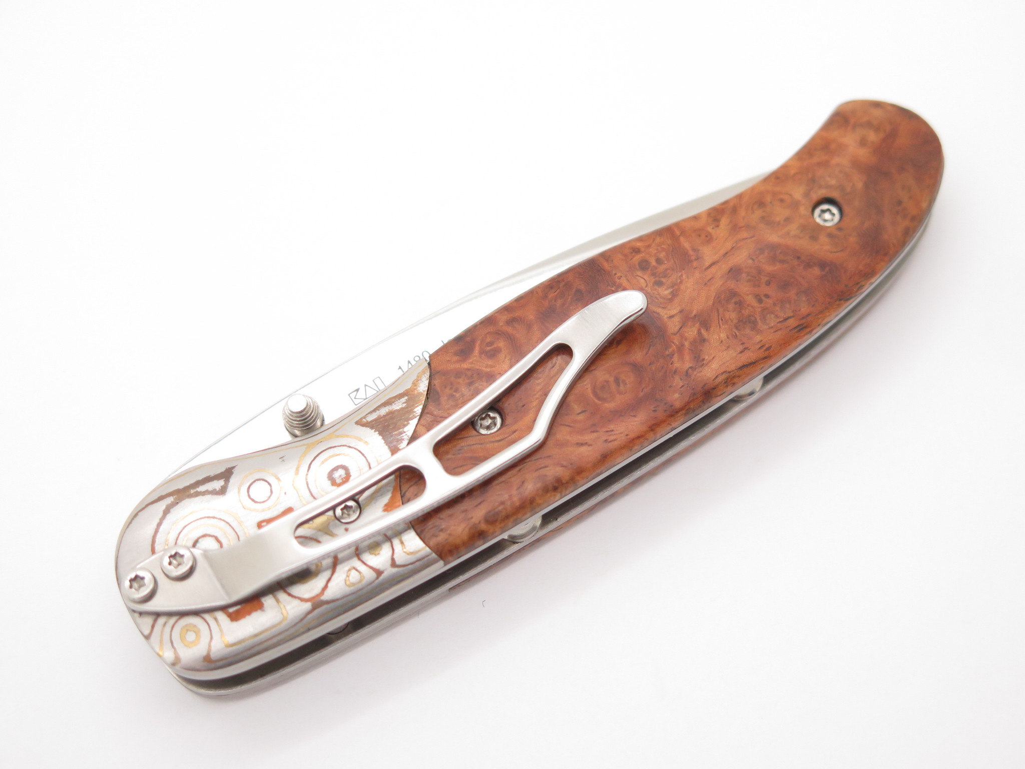 Vtg Kershaw 1480 Nakamura Seki Japan San Mai VG10 Mokume Folding