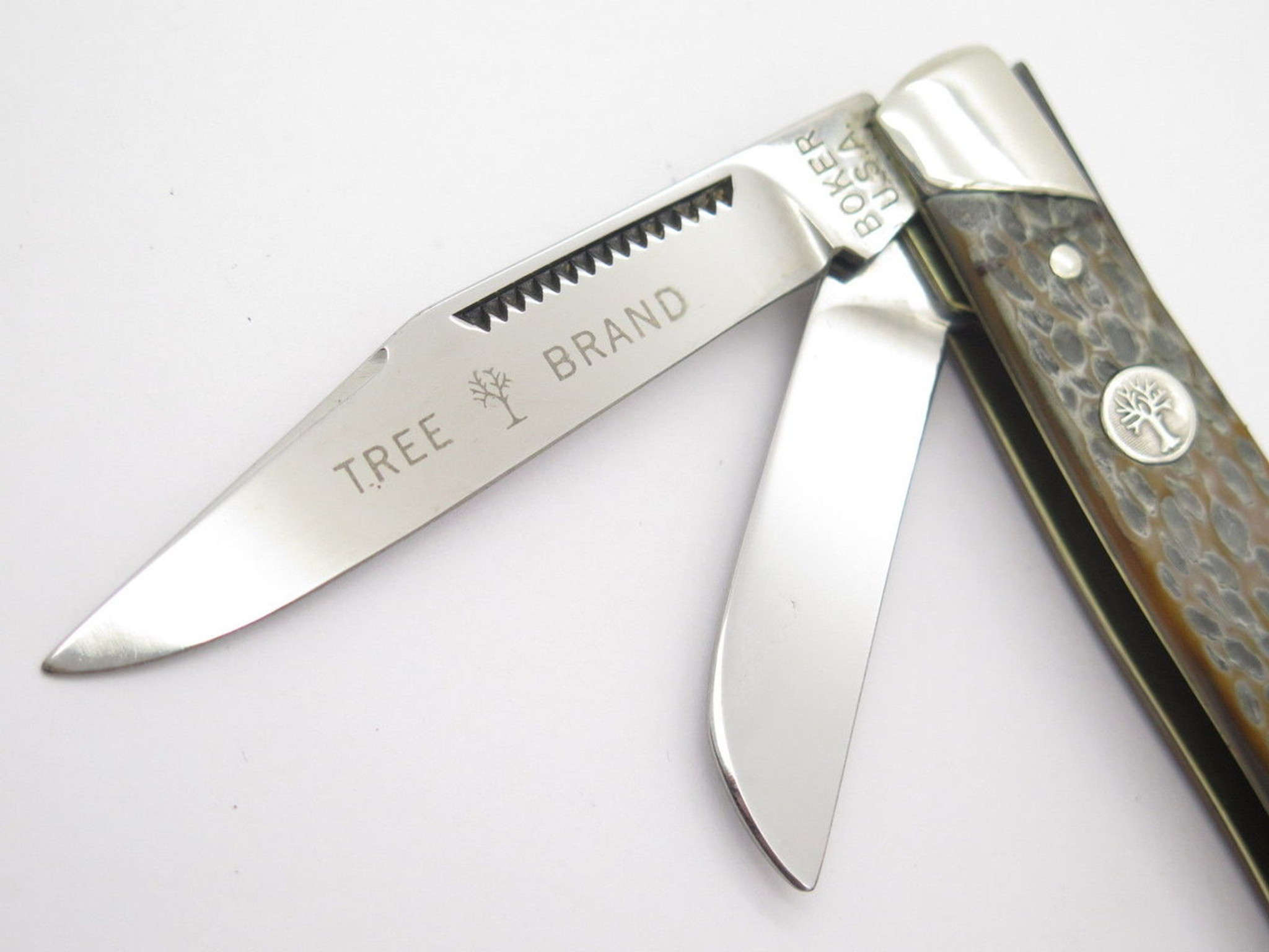Boker Tree Brand 3-Blade Folding Pocket Knife #8588 85-88 Vintage Jigged  Bone - La Paz County Sheriff's Office Dedicated to Service