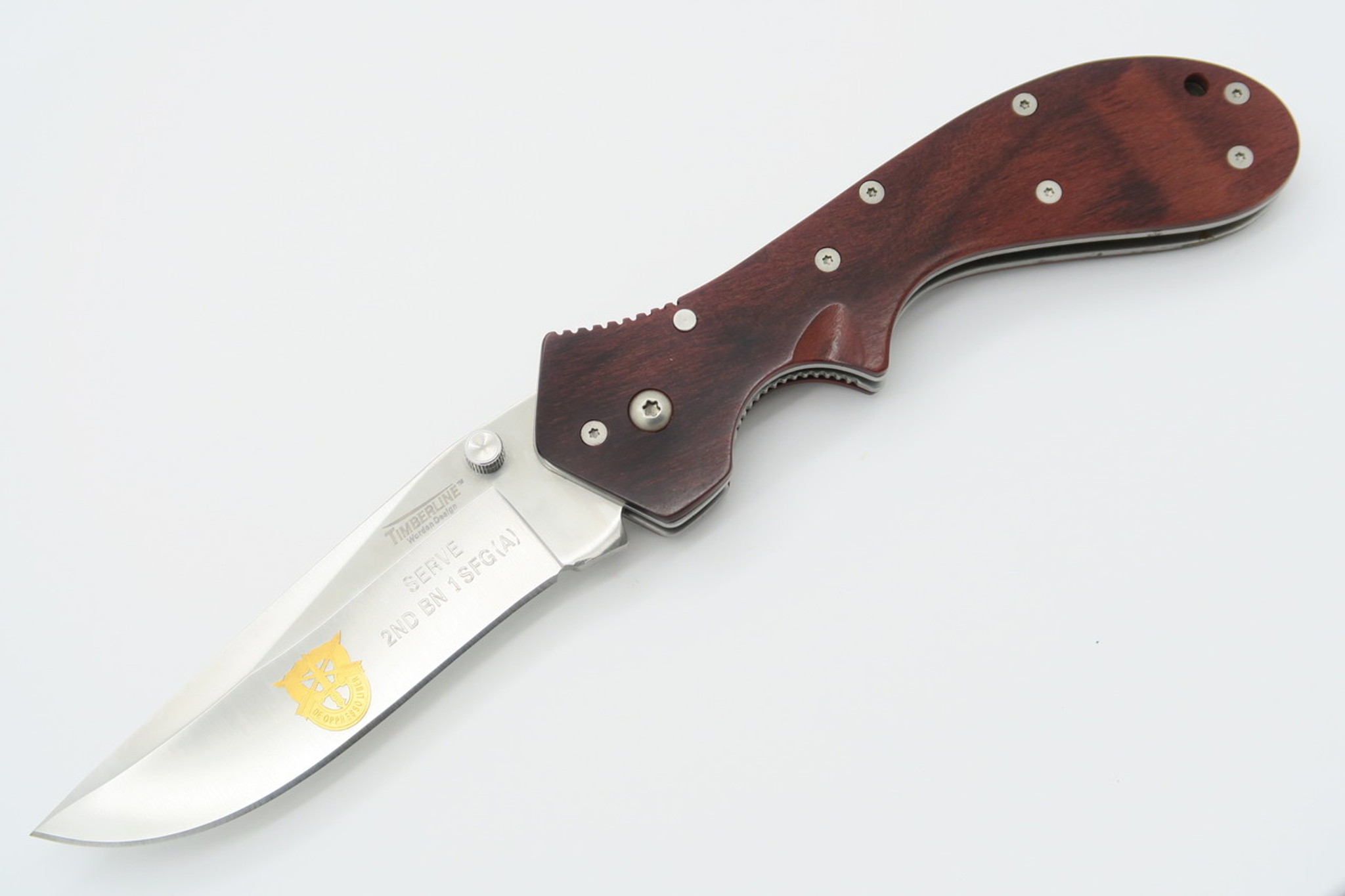 Vtg Timberline 11295 "De Oppresso Liber" Green Beret Worden Large Folding  Knife - ePrague, LLC