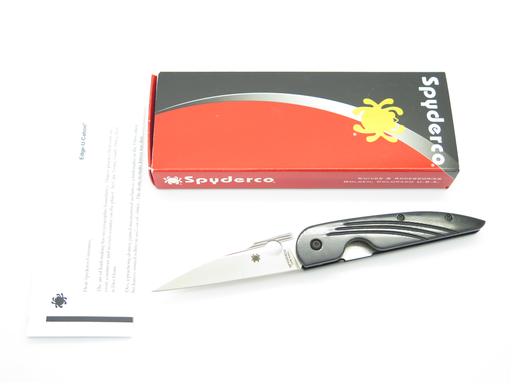 Spyderco Des Horn C153GP G10 Straight CPM-S30V Linerlock Folding