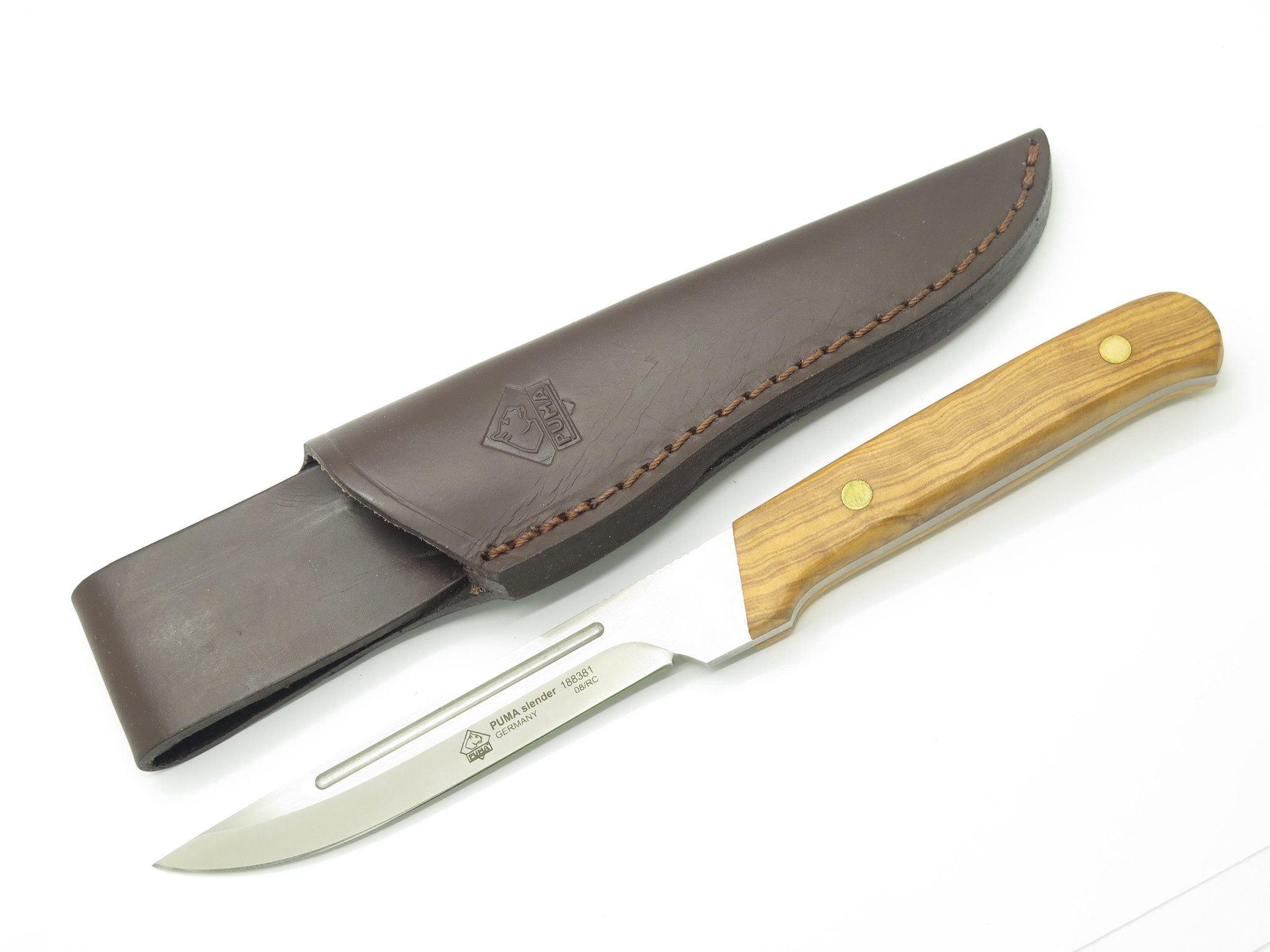 Vintage Puma Slender 188381 Germany Wood Handle 9.12