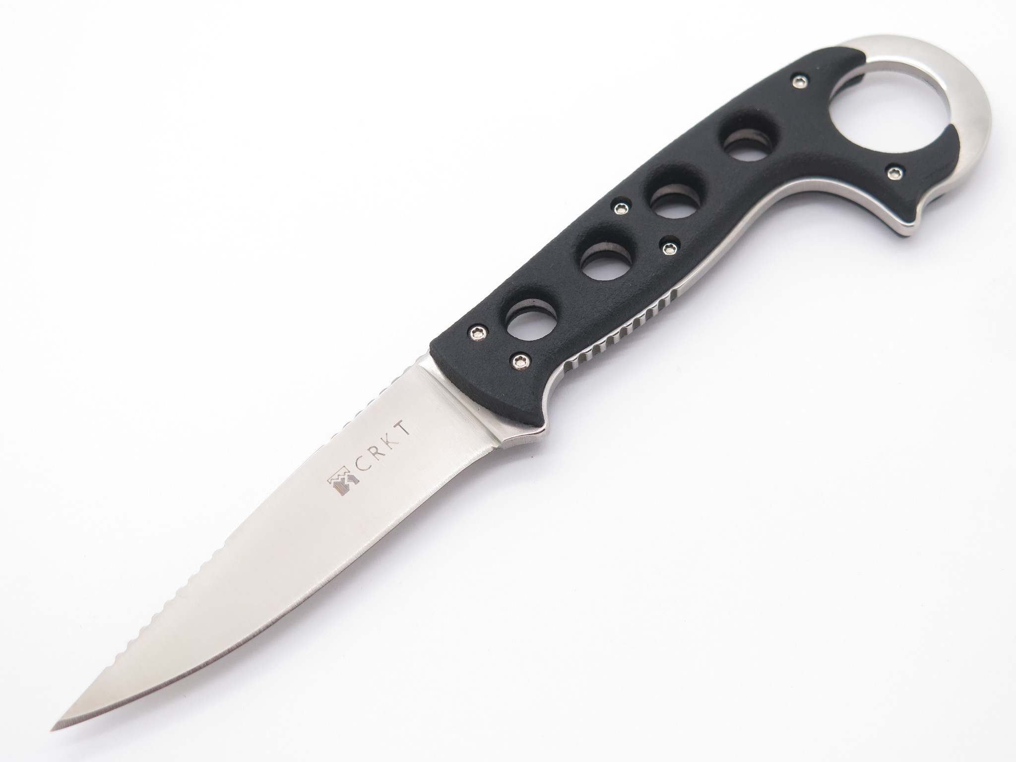 CRKT 2005 Alaska Carcajou Black Handle Fixed Blade Hunting Knife