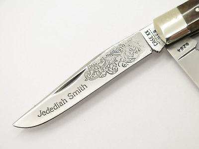 Vtg 1980 Case XX 6254 Jedediah Smith Trapper Bone Folding Pocket