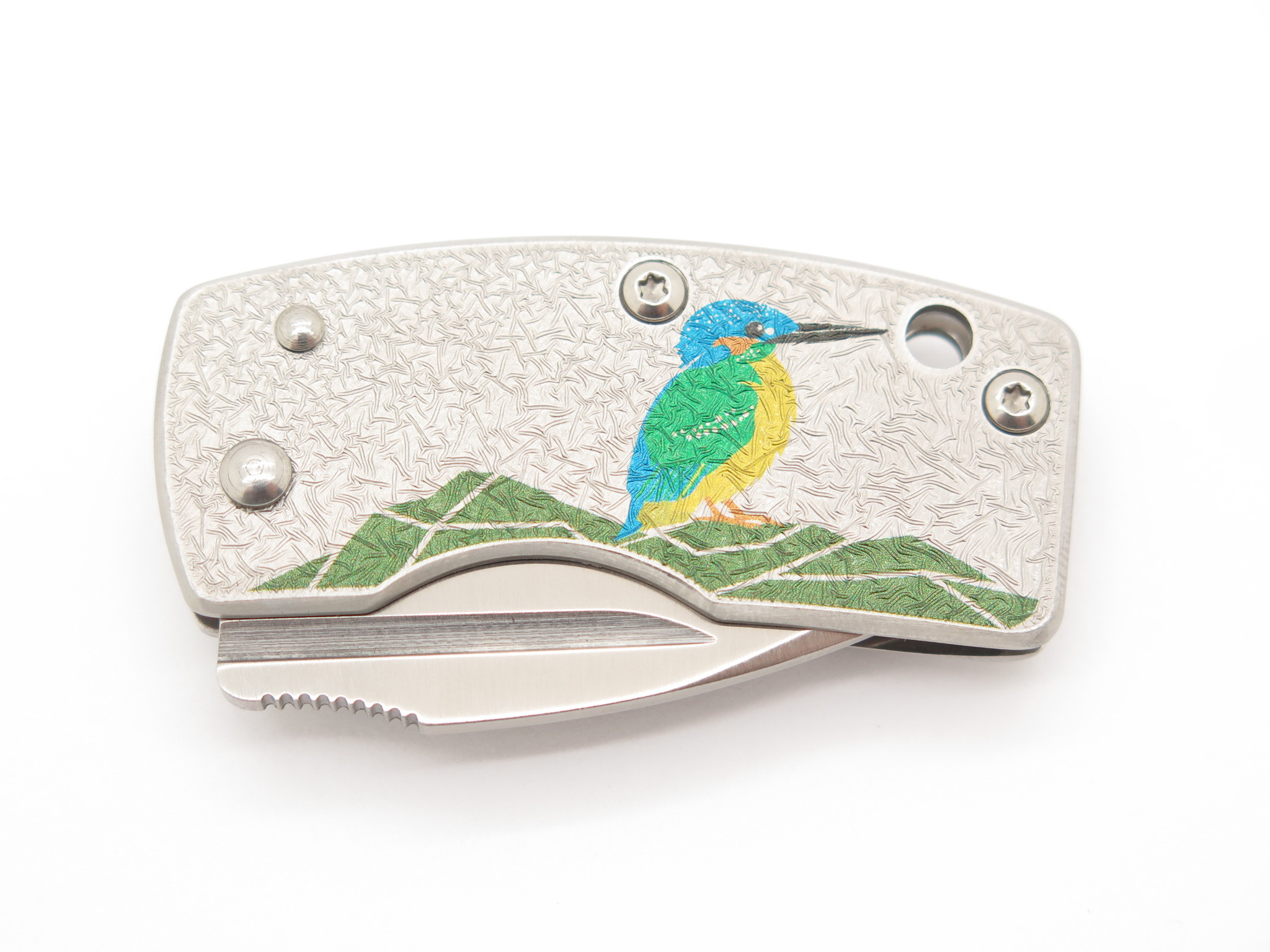 G. Sakai Seki Japan Kingfisher Bird VG-10 Small Money Clip Folding 