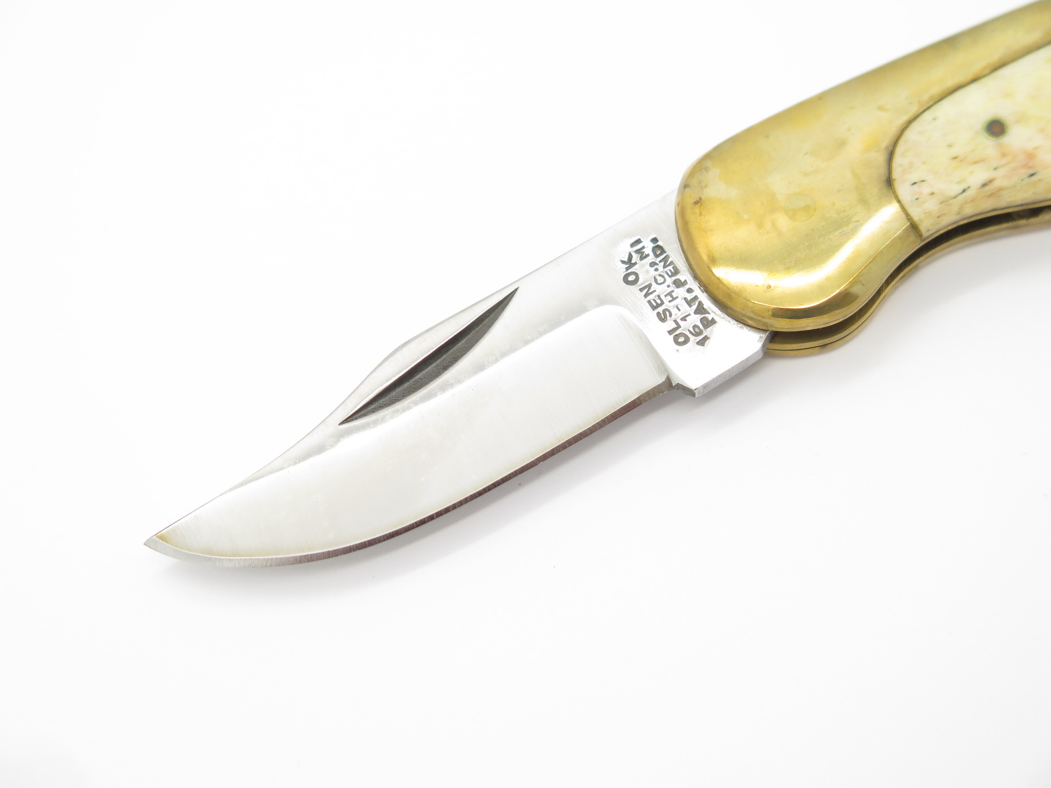 Vtg 1970s Olsen OK 161 Seizo Imai Seki Japan Bone Folding Lockback