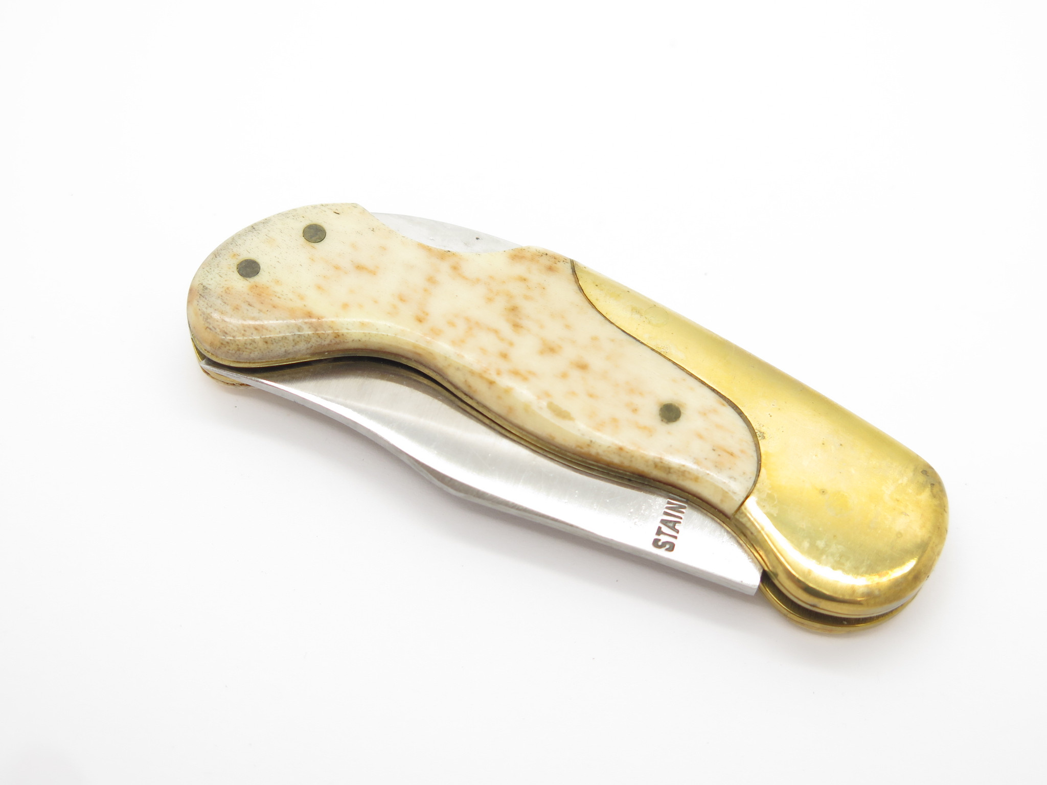 Vtg 1970s Olsen OK 161 Seizo Imai Seki Japan Bone Folding Lockback