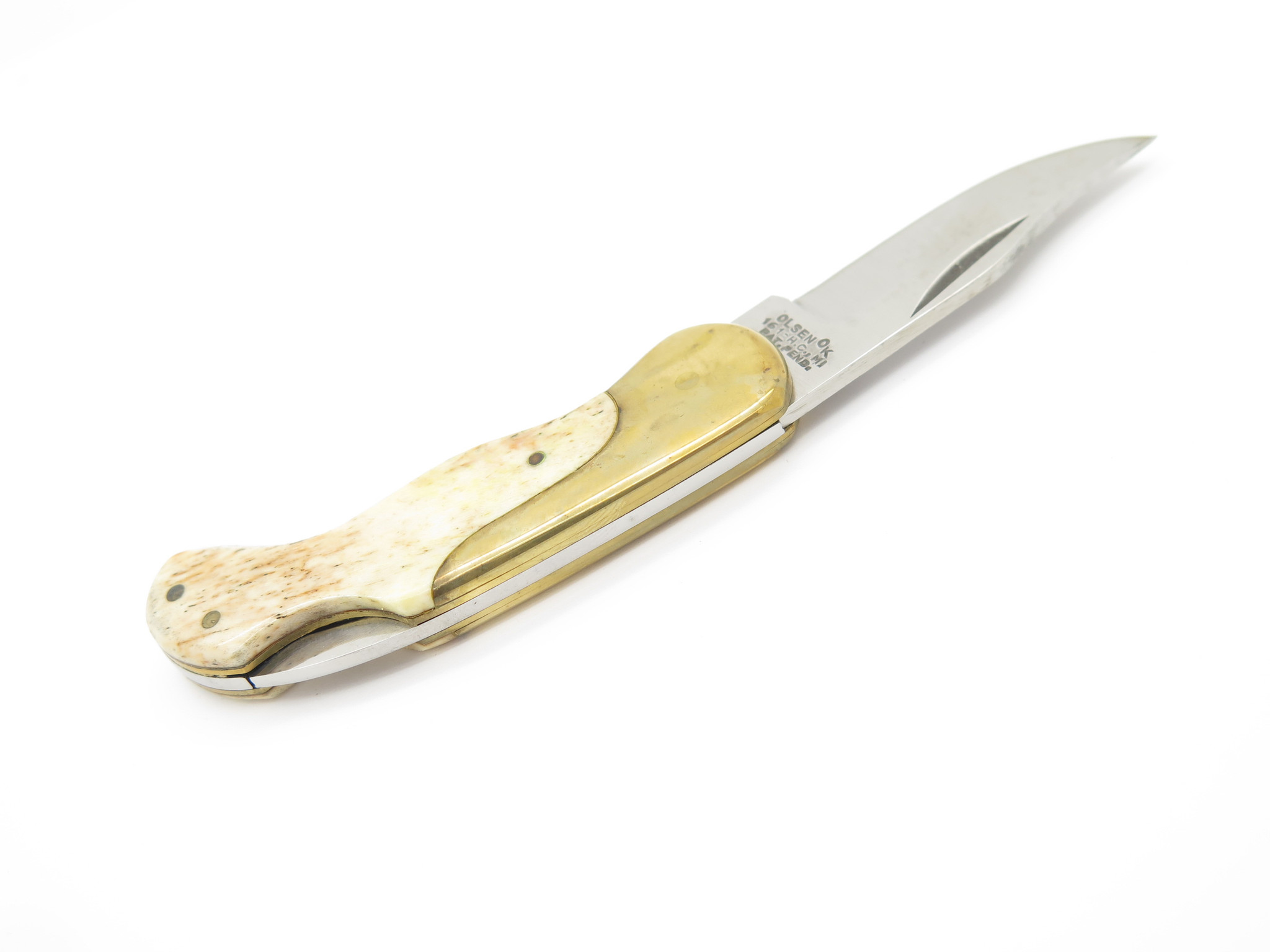 Vtg 1970s Olsen OK 161 Seizo Imai Seki Japan Bone Folding Lockback