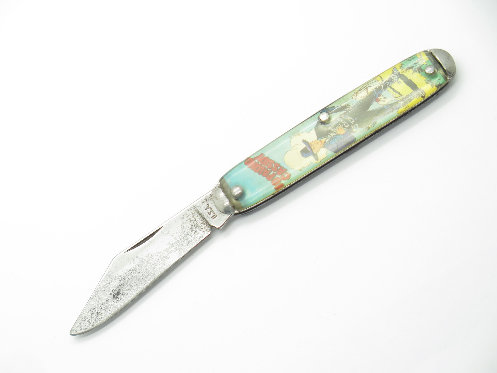 Vtg '90s Hopalong Cassidy Western USA Novelty Knife Co 3.5