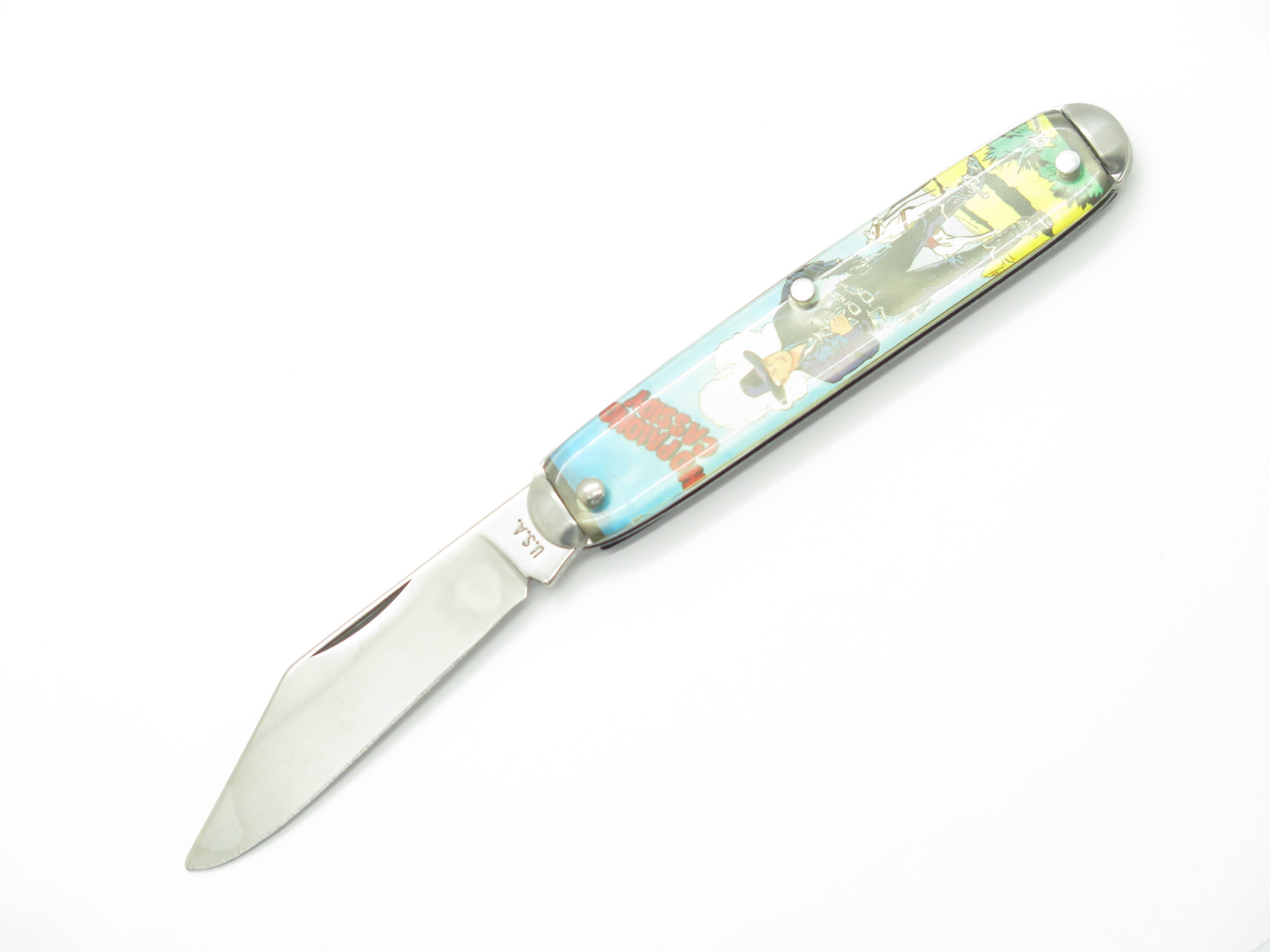 Vtg 90s Hopalong Cassidy Western USA Novelty Knife Co. 3.5