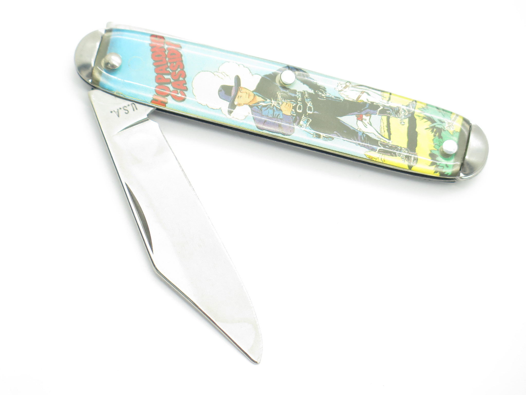 Vtg 90s Hopalong Cassidy Western USA Novelty Knife Co. 3.5