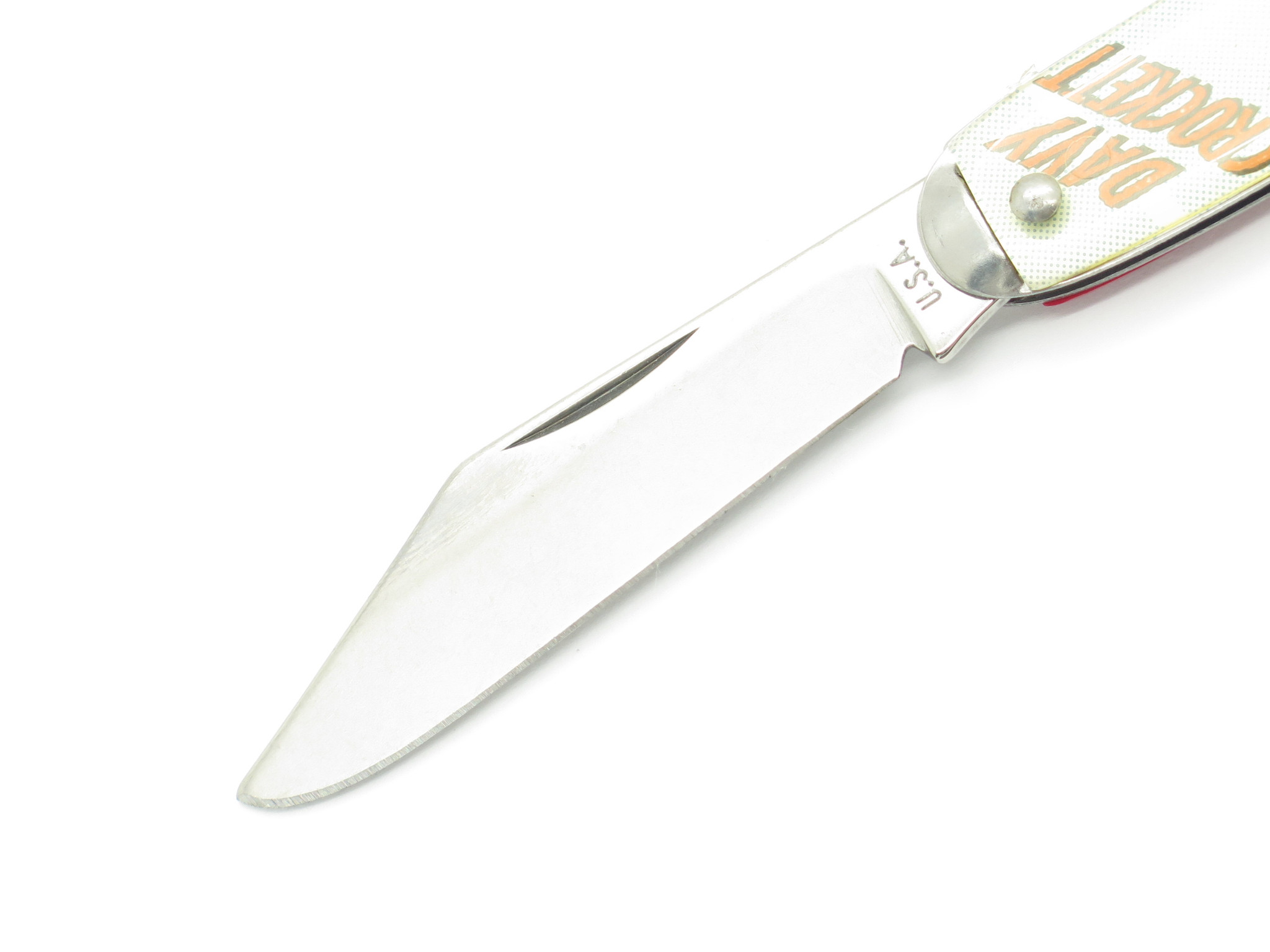 Vintage 90s Davy Crockett Western USA Novelty Knife Co 3.5