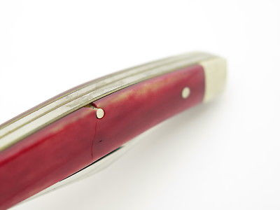 Vtg 1980 Case XX 6244 Red Appaloosa Bone Folding Pocket Jack Knife