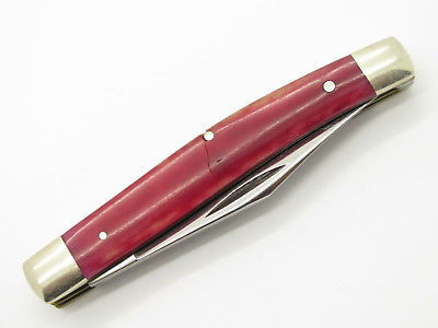 Vtg 1980 Case XX 6244 Red Appaloosa Bone Folding Pocket Jack Knife
