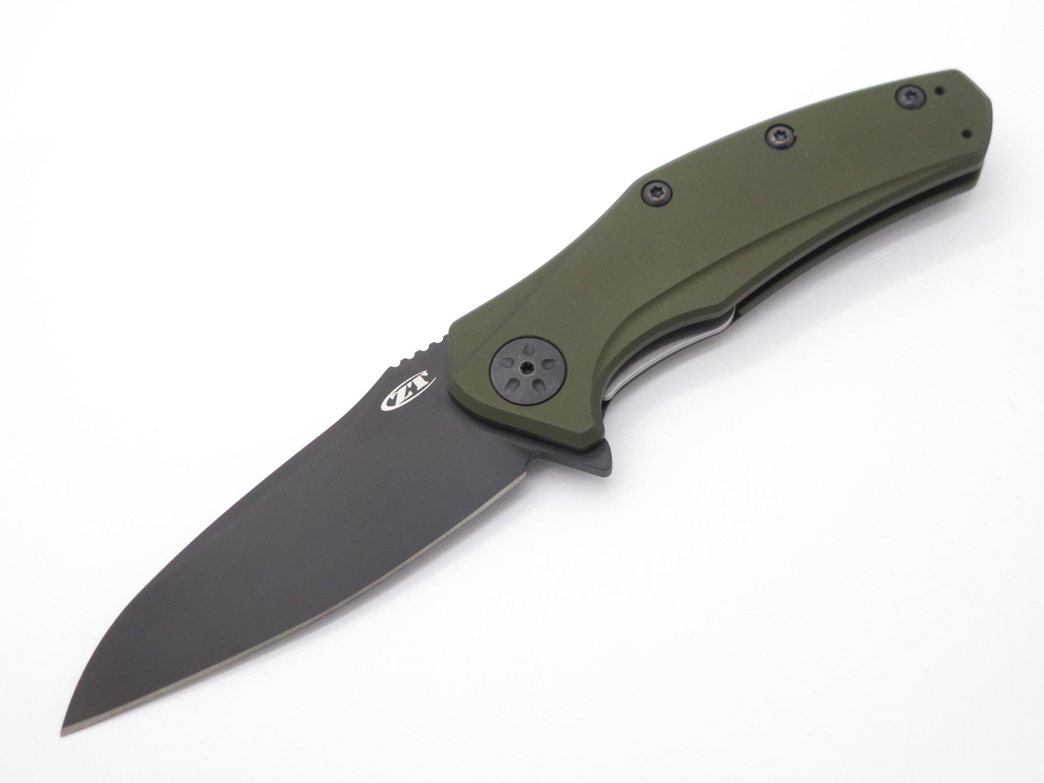 ZT Zero Tolerance 0770ODBLK S35VN Green Handle Assisted Folding