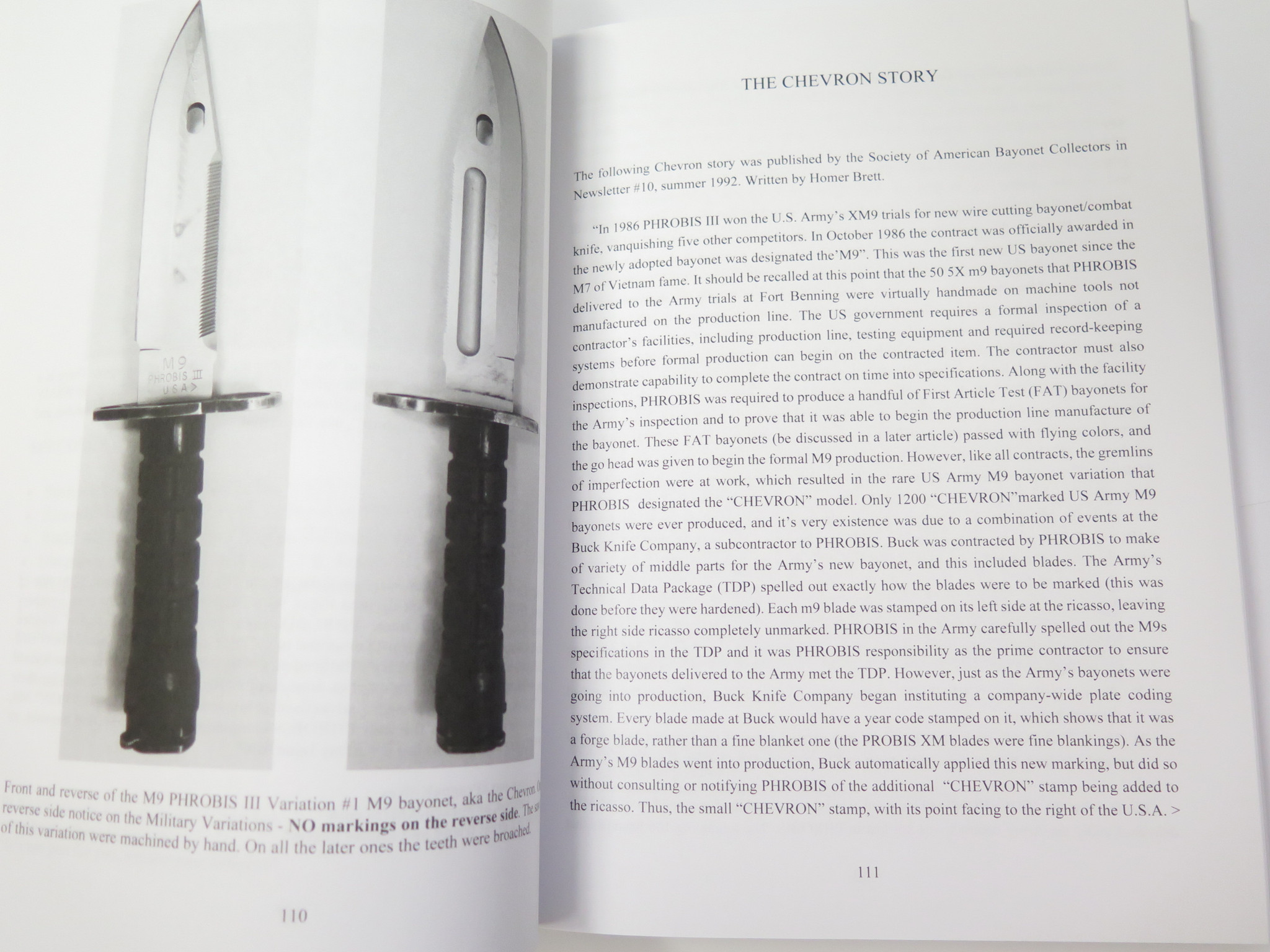 Limited Edition Buck 188 Knife Phrobis M9 Bayonet History Book by