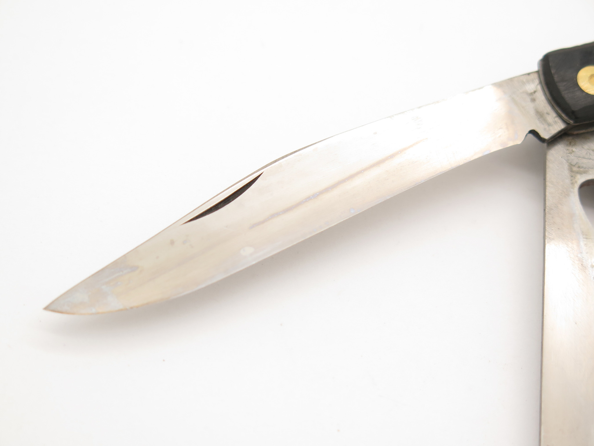 Vintage 1950s Seki Japan Folding Fishing Knife 3 Blade Gaff Clip