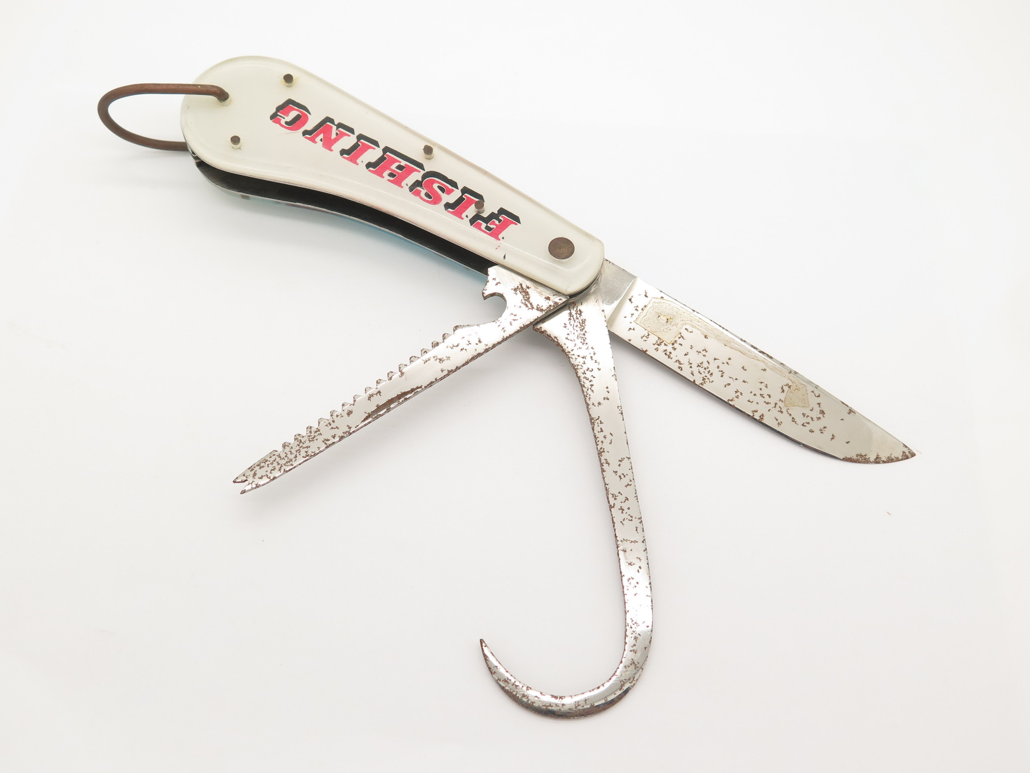 Vintage 1960s Seki Japan Folding Fishing Knife 3 Blade Gaff Hook Saw 5.1 -  ePrague, LLC