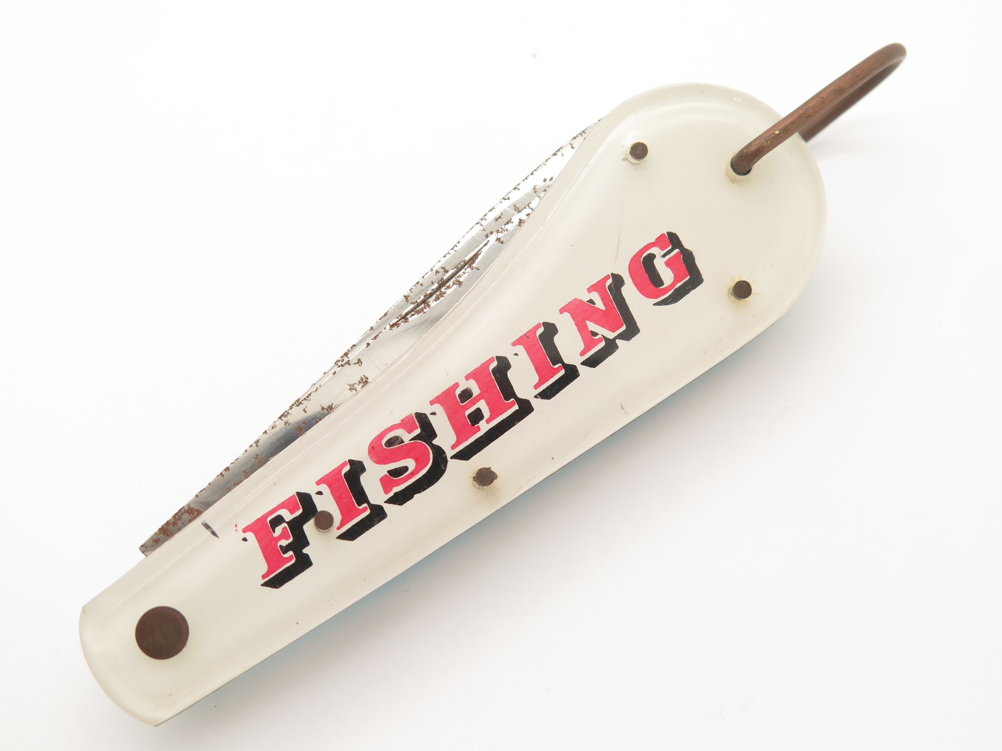 Vintage 1960s Seki Japan Folding Fishing Knife 3 Blade Gaff Hook
