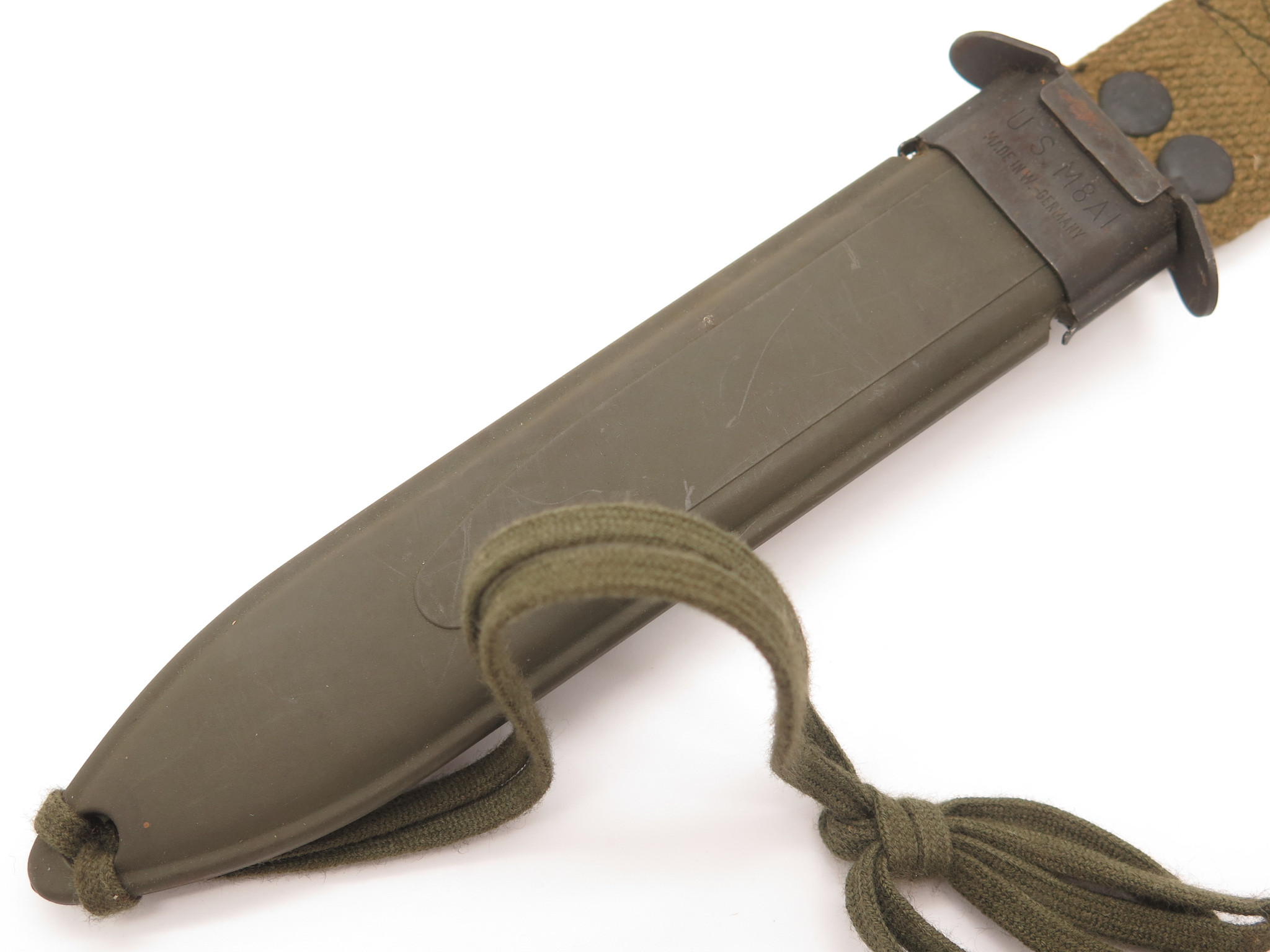 Vtg W Germany US M8A1 Bayonet Scabbard Sheath for Colt M7 Fixed