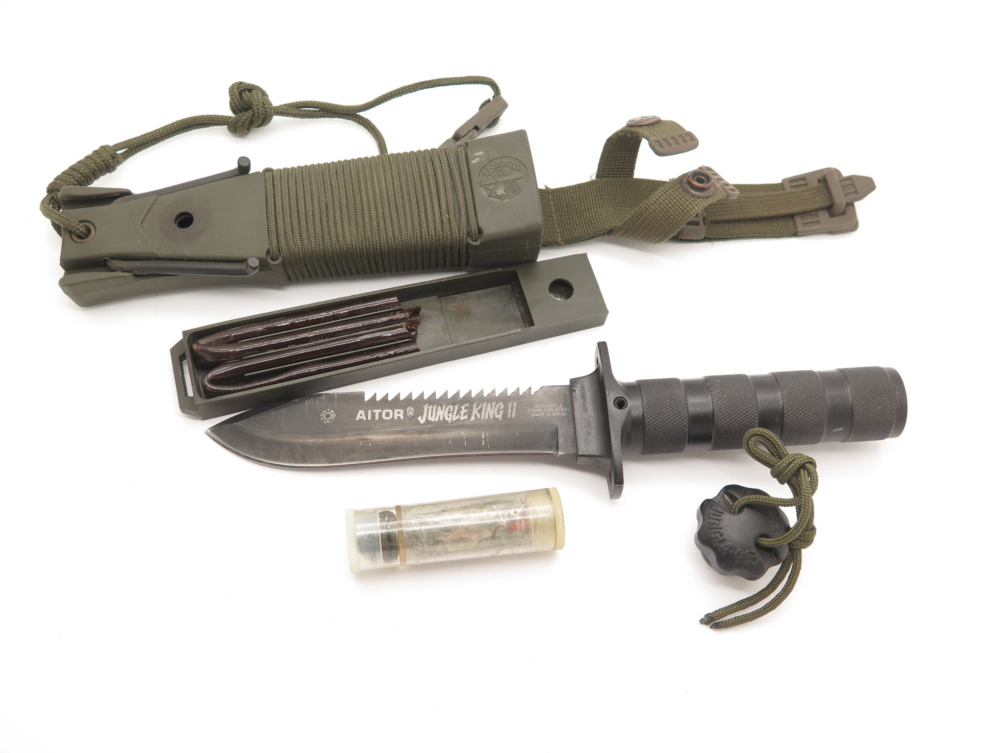 AITOR JUNGLE KNIFE II オリーブグリーン Aitor Jungle King II Fixed Blade Knife - Blade HQ
