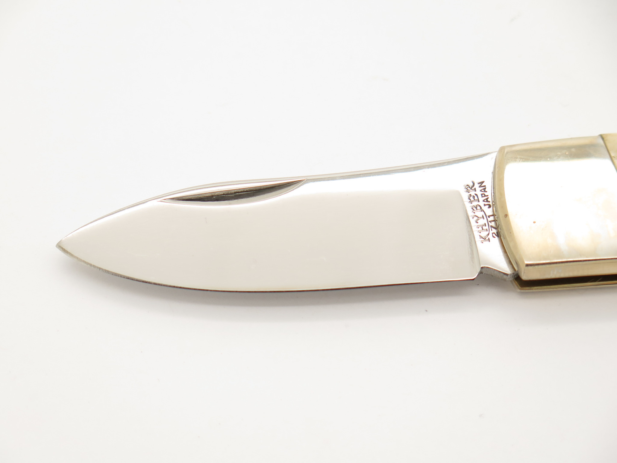 Vintage 1980 Khyber 2711 Ka-bar Seki Japan Bone Stainless Folding