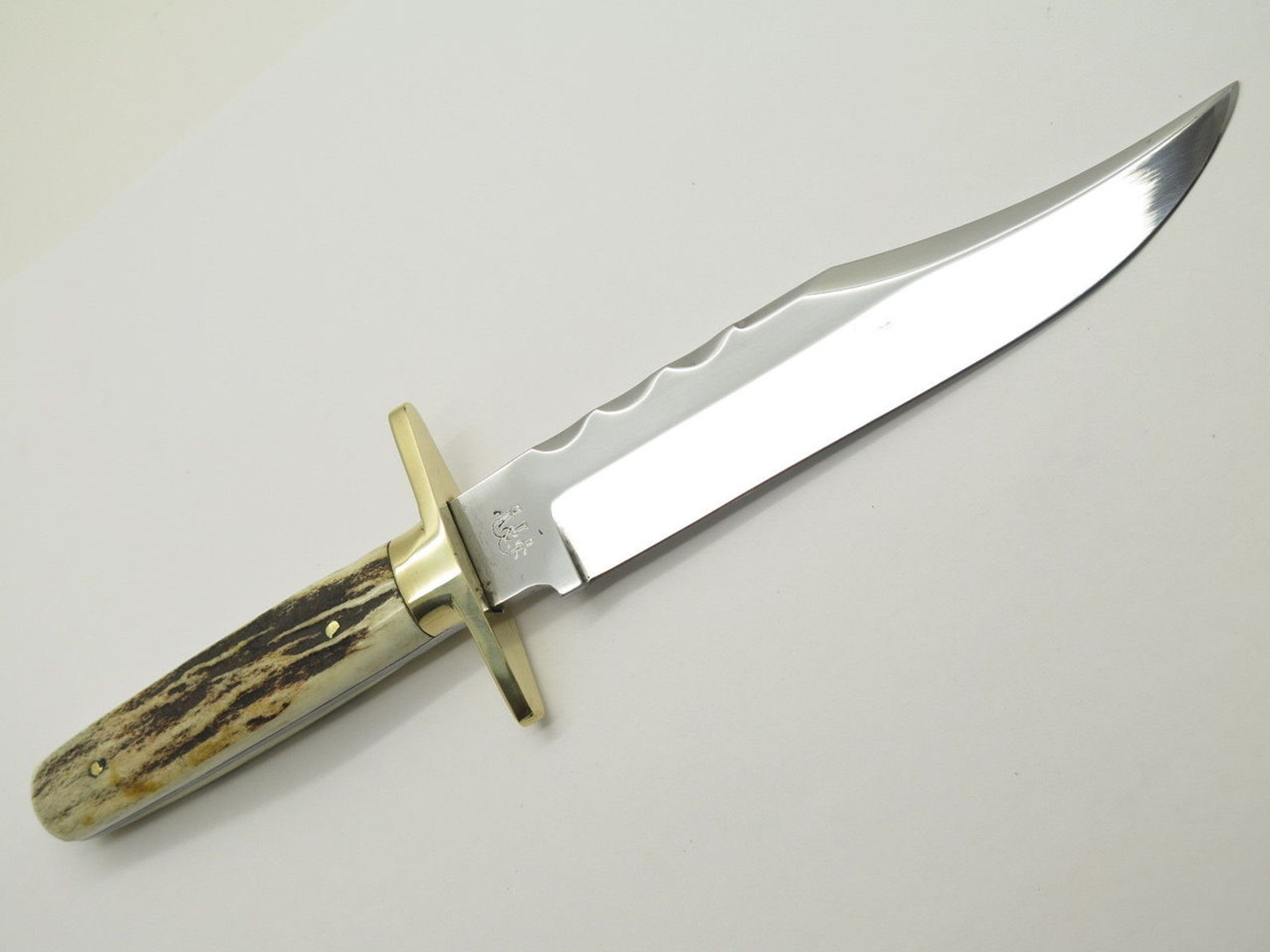 Vtg A. Wright & Son Sheffield England Stag Fixed Blade Bowie Hunting