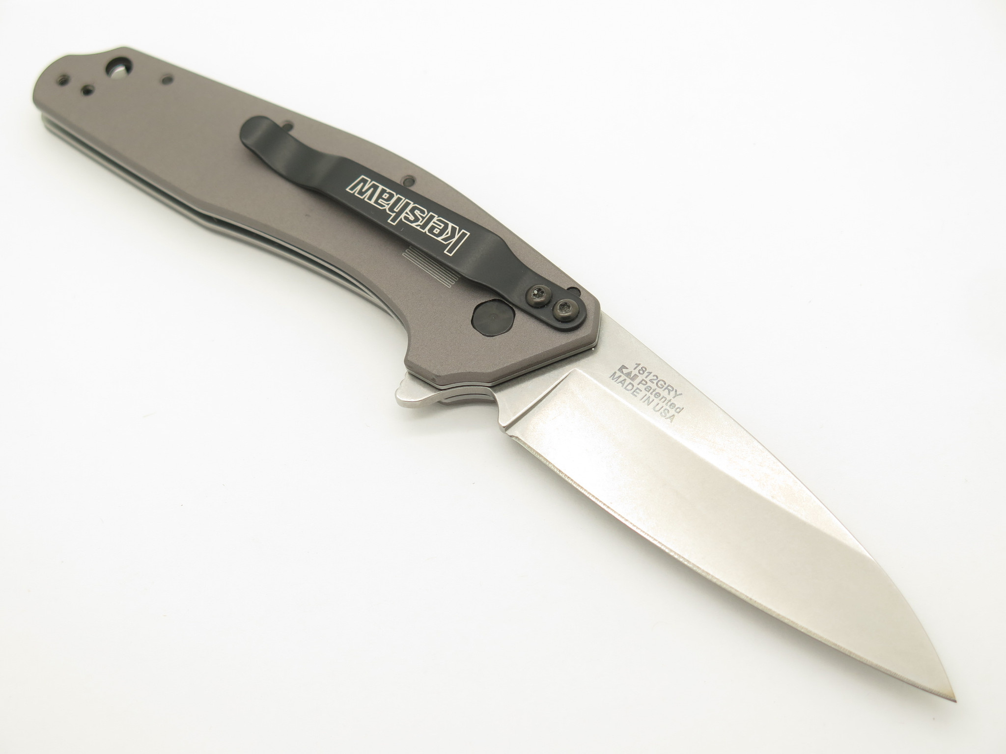 Kershaw 1812GRY Dividend Stonewash 420HC Assisted Folding Linerlock