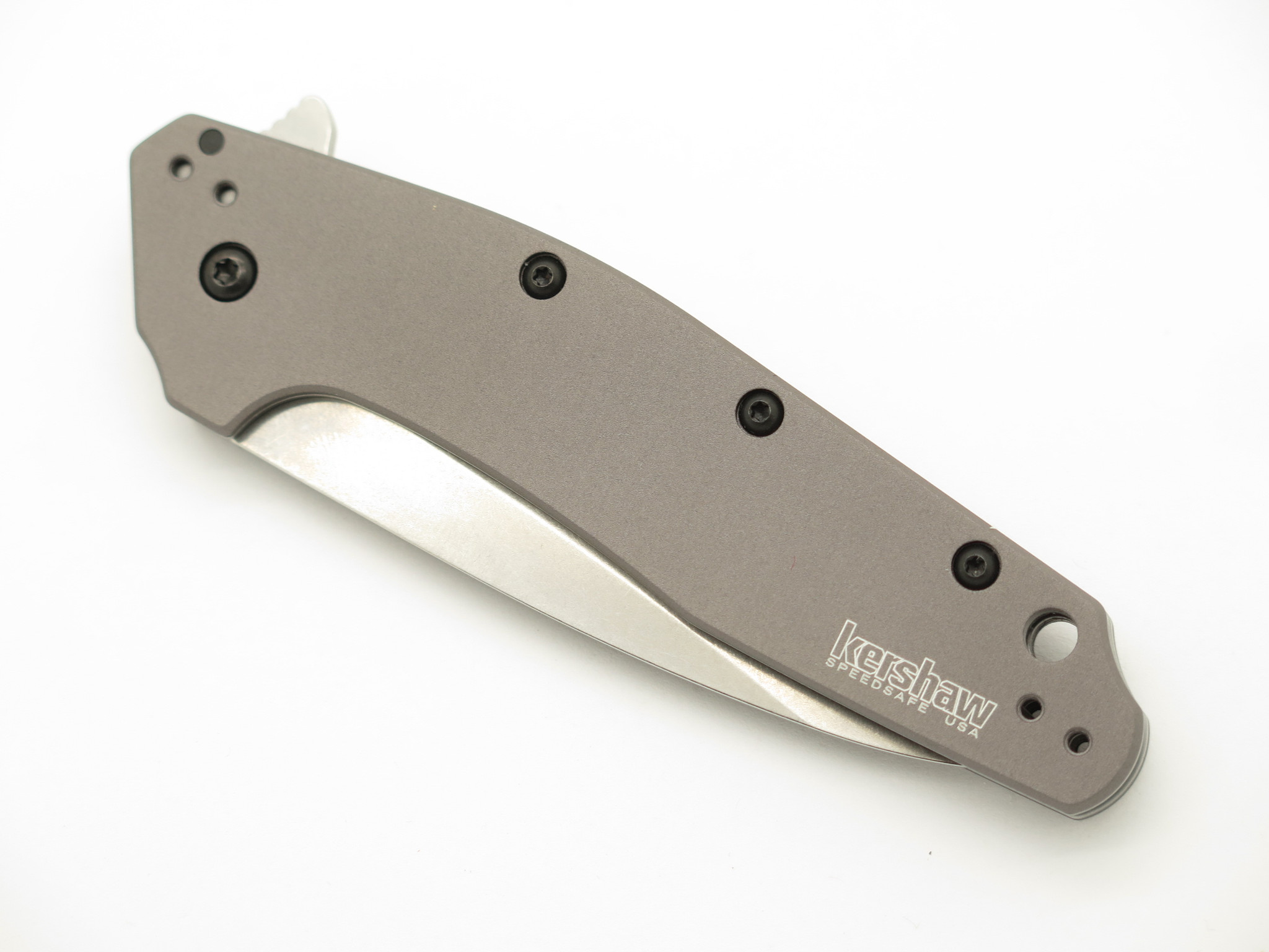 Kershaw 1812GRY Dividend Stonewash 420HC Assisted Folding Linerlock