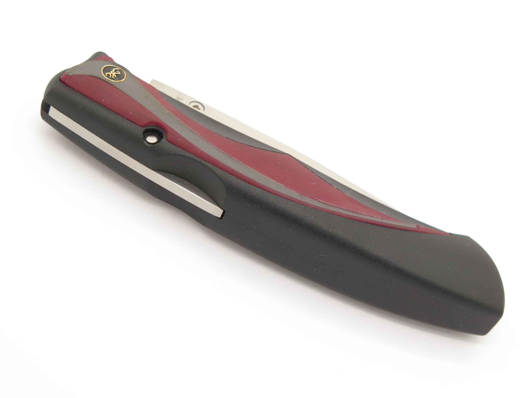 Vtg Browning 242 Sporter Hiro Seki Japan Red Folding Lockback