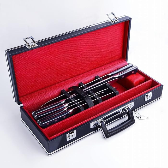 オイルフライ　ショーケース Japanese Japan Kitchen Cutlery Chef 8 Knife Storage Hard Leather