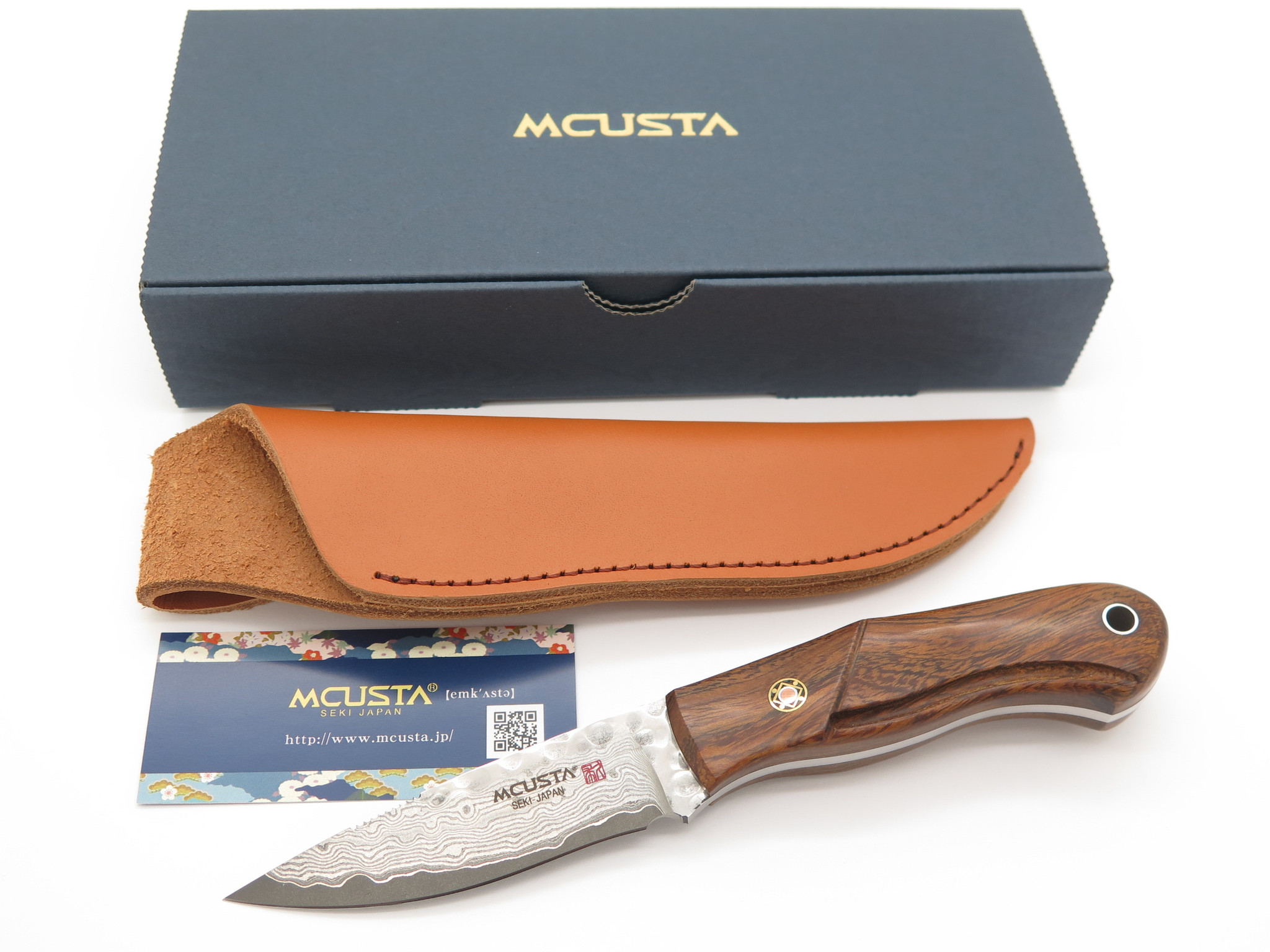 Mcusta Mike Irie Sport 100 Seki Japan Wood Damascus Fixed Blade