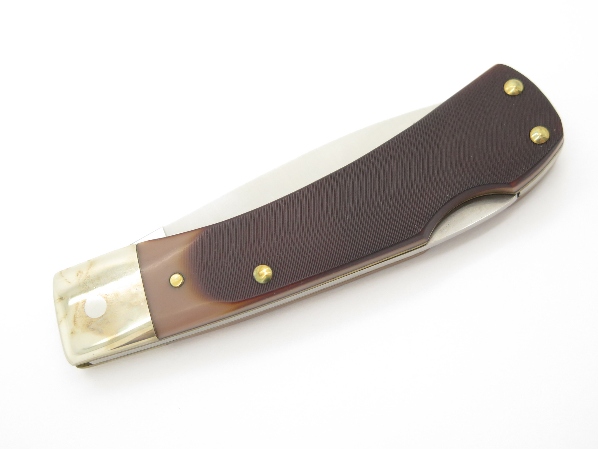 Vtg 1980s Schrade USA 5OT Bruin Old Timer Delrin Folding Lockback